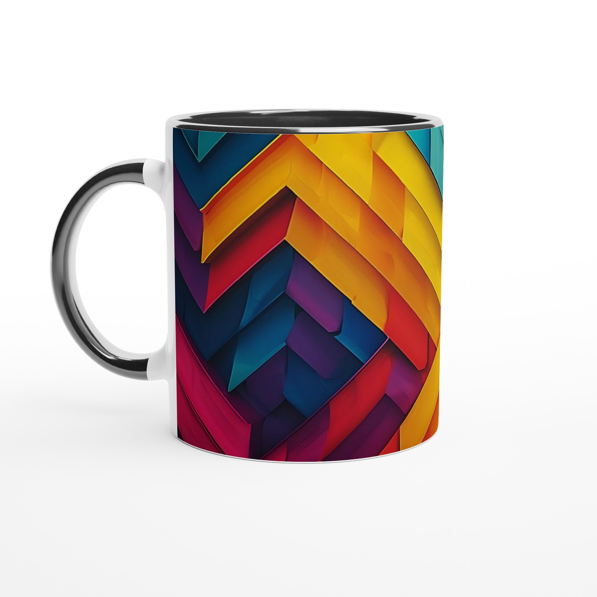 Abstrakt Mosaik Keramikmugg - 11oz, Levande Färgval 4 ec65139a-b058-4257-918f-105784c41b78