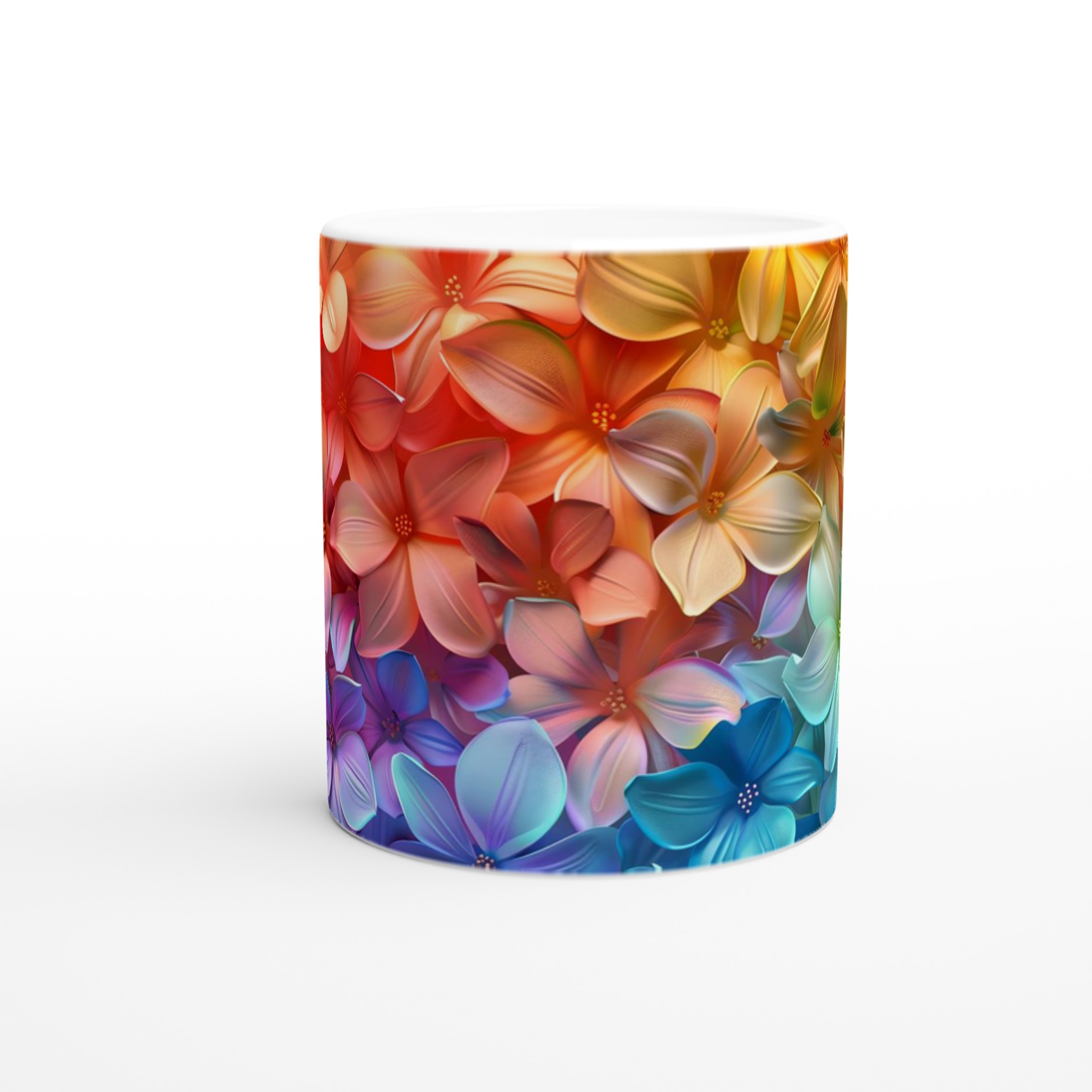 Färgsprakande Blomstermugg – 11 oz Keramisk Kaffemugg i Ditt Val av 7 Livfulla Nyanser 8 ec9ad7c4-2661-4a73-a104-ce52287b2eb8