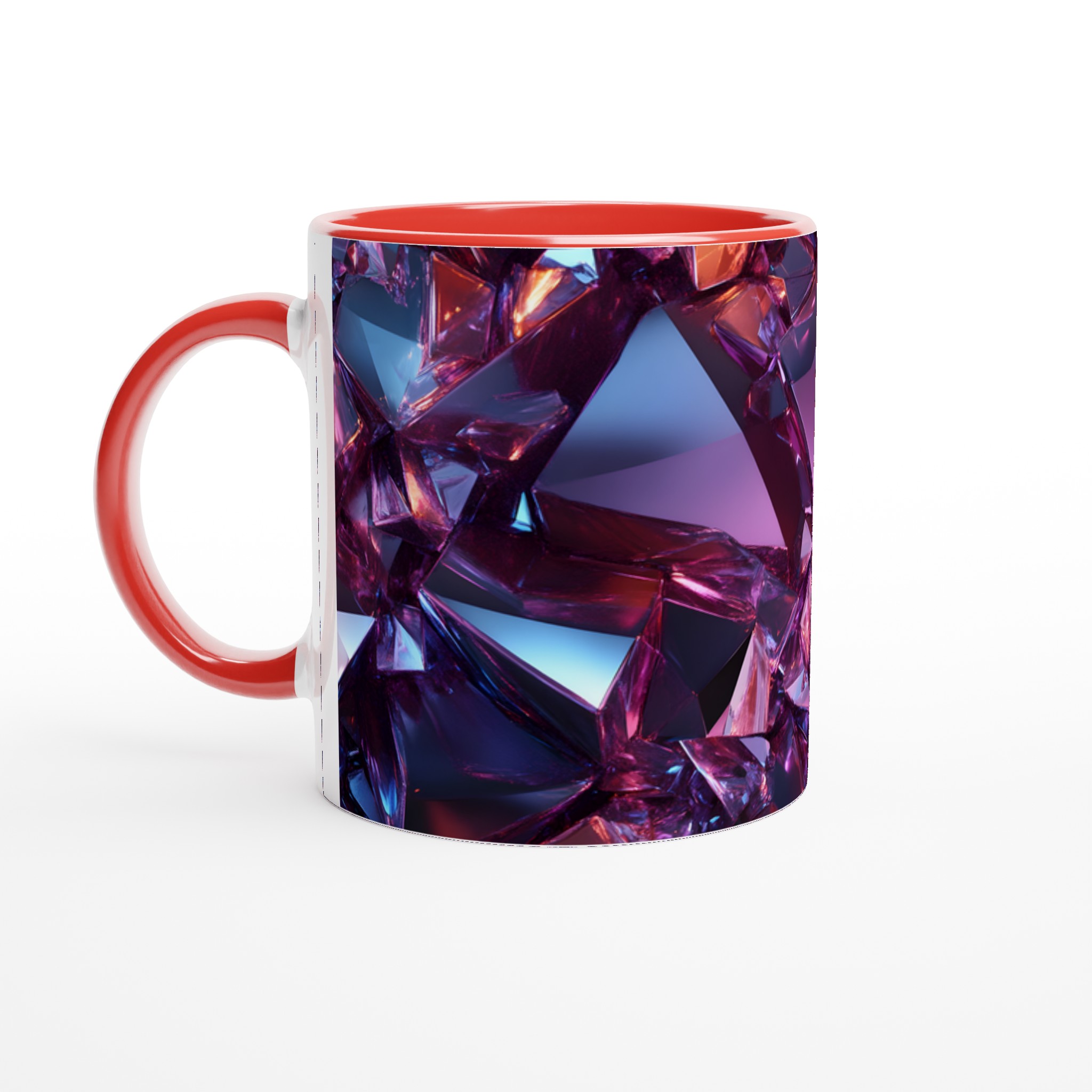 Abstrakt Kristallmugg: 11oz Keramikmugg med Glänsande Prismatisk Design i Valfri Färg 5 ecc757e5-a761-4f93-b0c4-4592eb5a057c