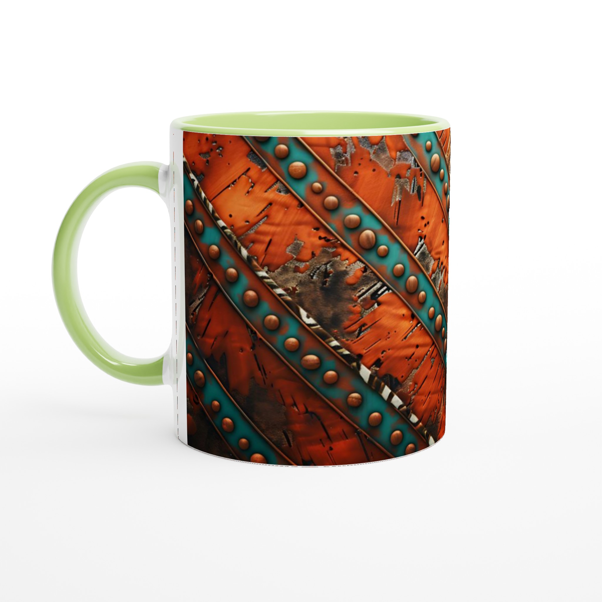 Premium 11oz Keramisk Mugg med Rustik, Konstnärlig Design i Sju Färgstarka Nyanser 7 ecd6263c-63ca-4279-8b13-bfaa55a88b5f