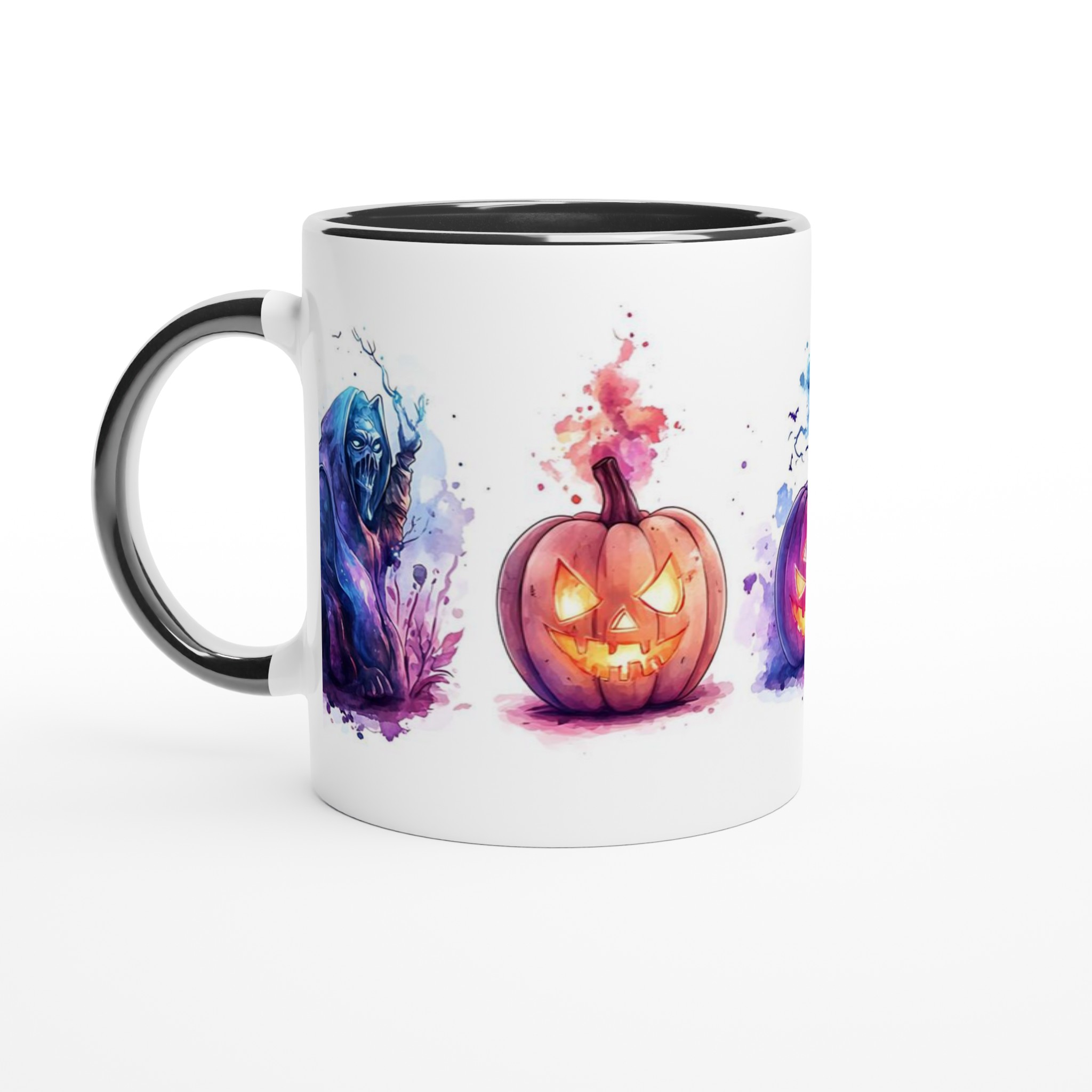 Vit 11oz keramisk mugg med Halloween-inspirerade mystiska motiv i flera färger 4 ed12a262-946b-4daf-ada2-5800dac4c7ca