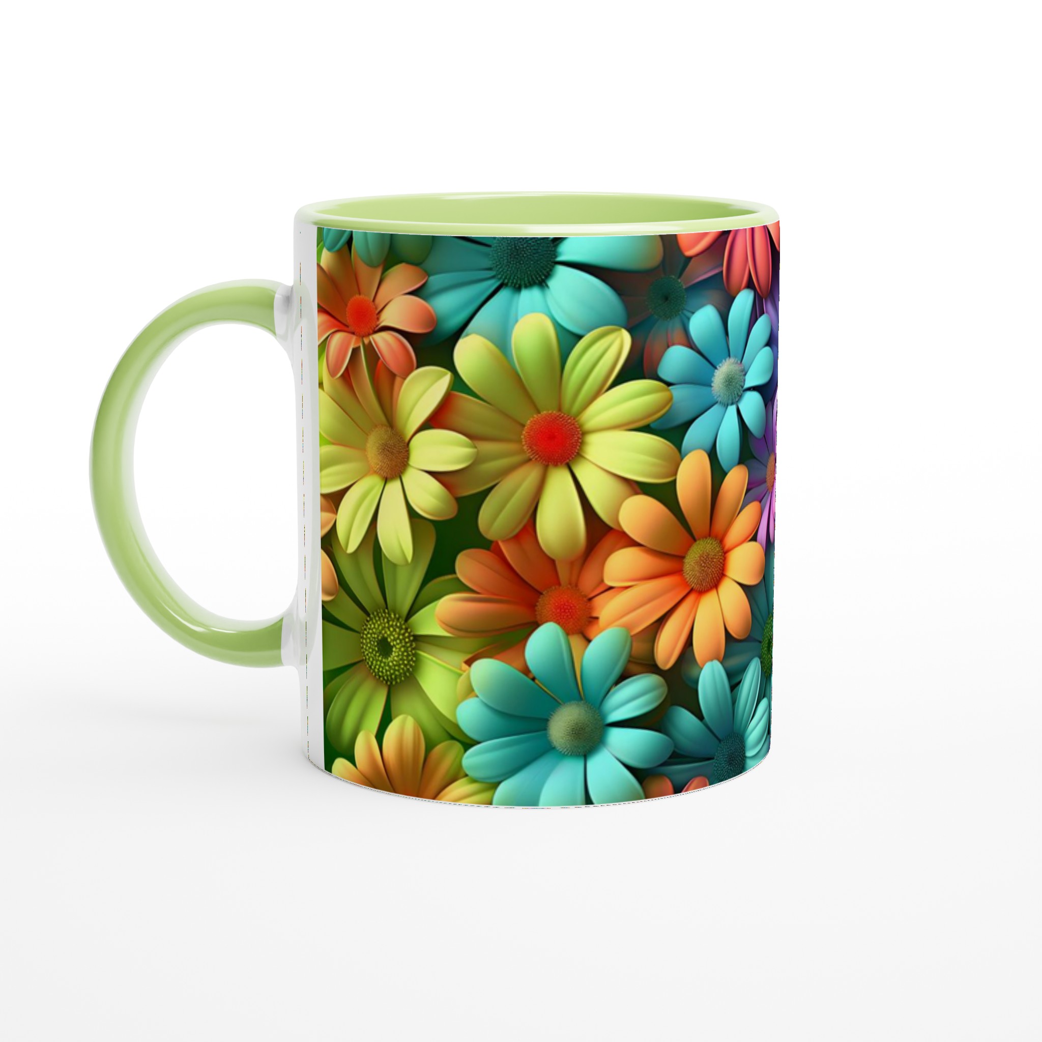 Färgglad Blommig Keramikmugg 11oz – Välj din glada färg! 8 ed1b7e14-c8f2-4260-b42e-233541fc7385