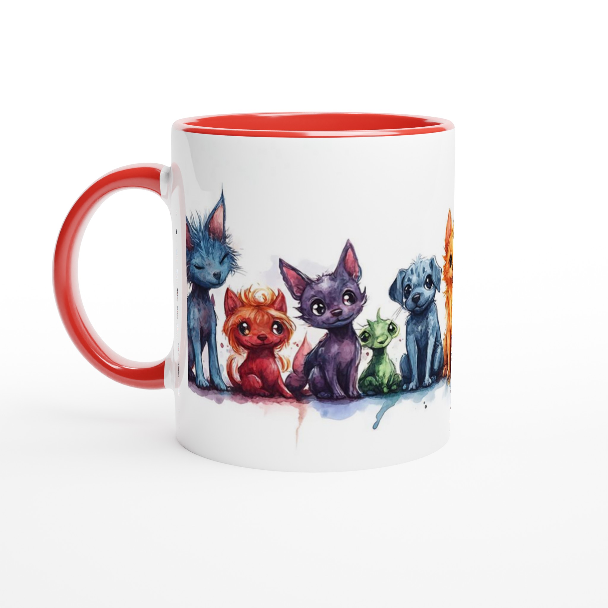 Söta Halloween Vänner 11oz Keramisk Mugg – Färgglada Monstervalpar & Pumpa Design 5 ed76f00e-118c-46f4-aea6-90240bdfdbcd