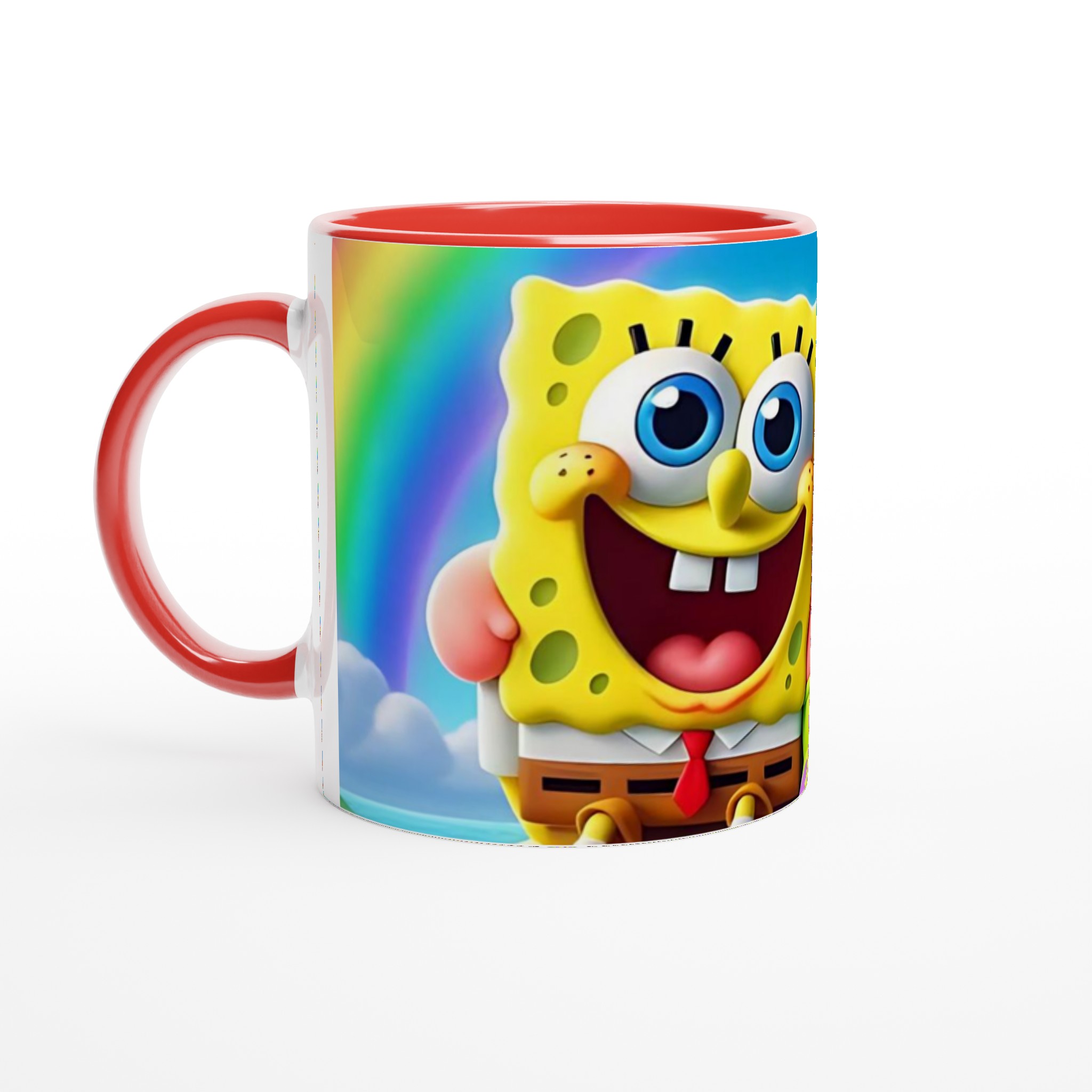 Vit 11oz keramisk mugg med färgstarkt och lekfullt motiv i regnbågsfärger 6 ed9c1e75-1f84-439d-abc5-14c92fbb8adb