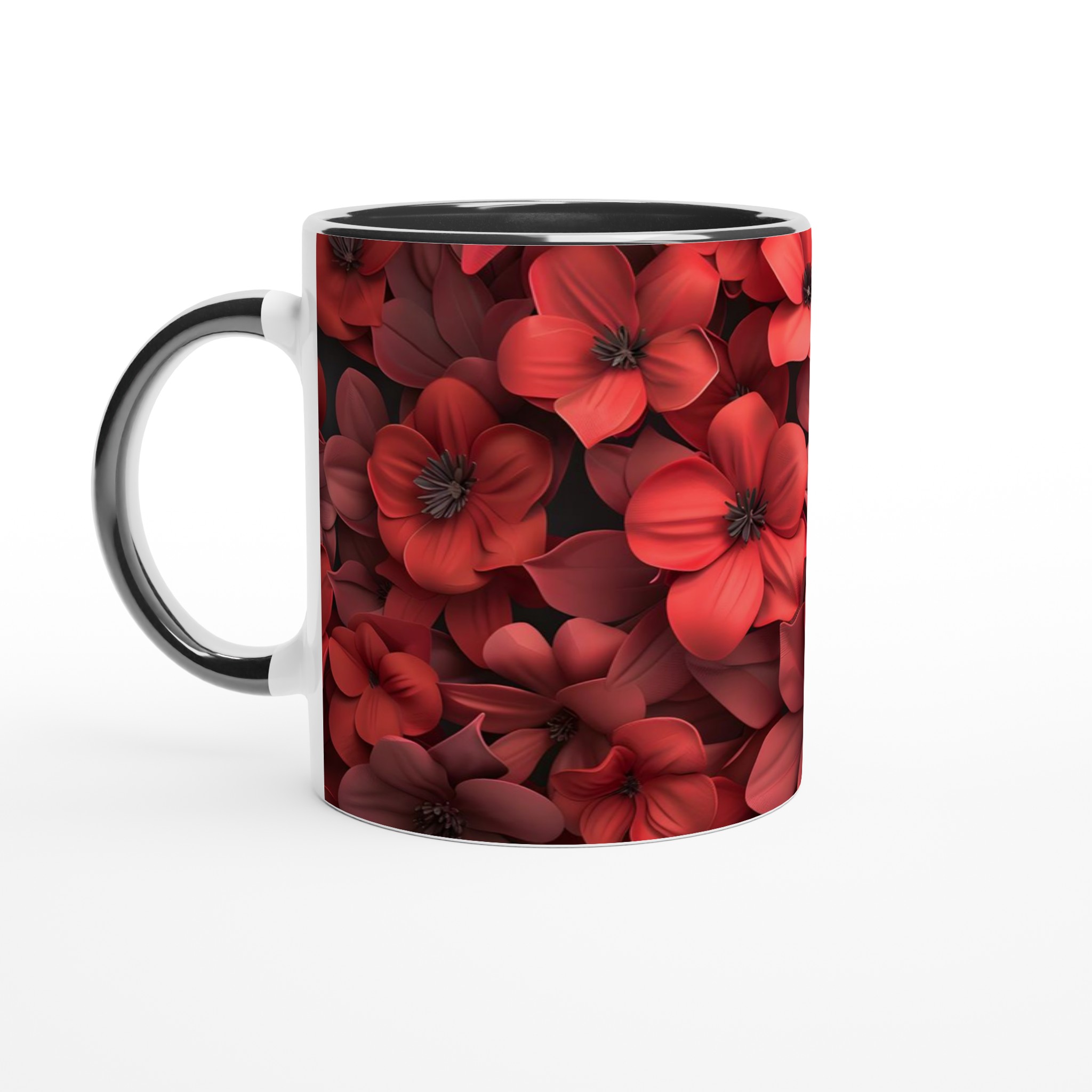 Blomstrande Röda Keramiska Muggar – Välj din Färg för en Livfull Kaffepaus, 11oz 4 eda622be-c855-4c2d-a983-7114b09423ee
