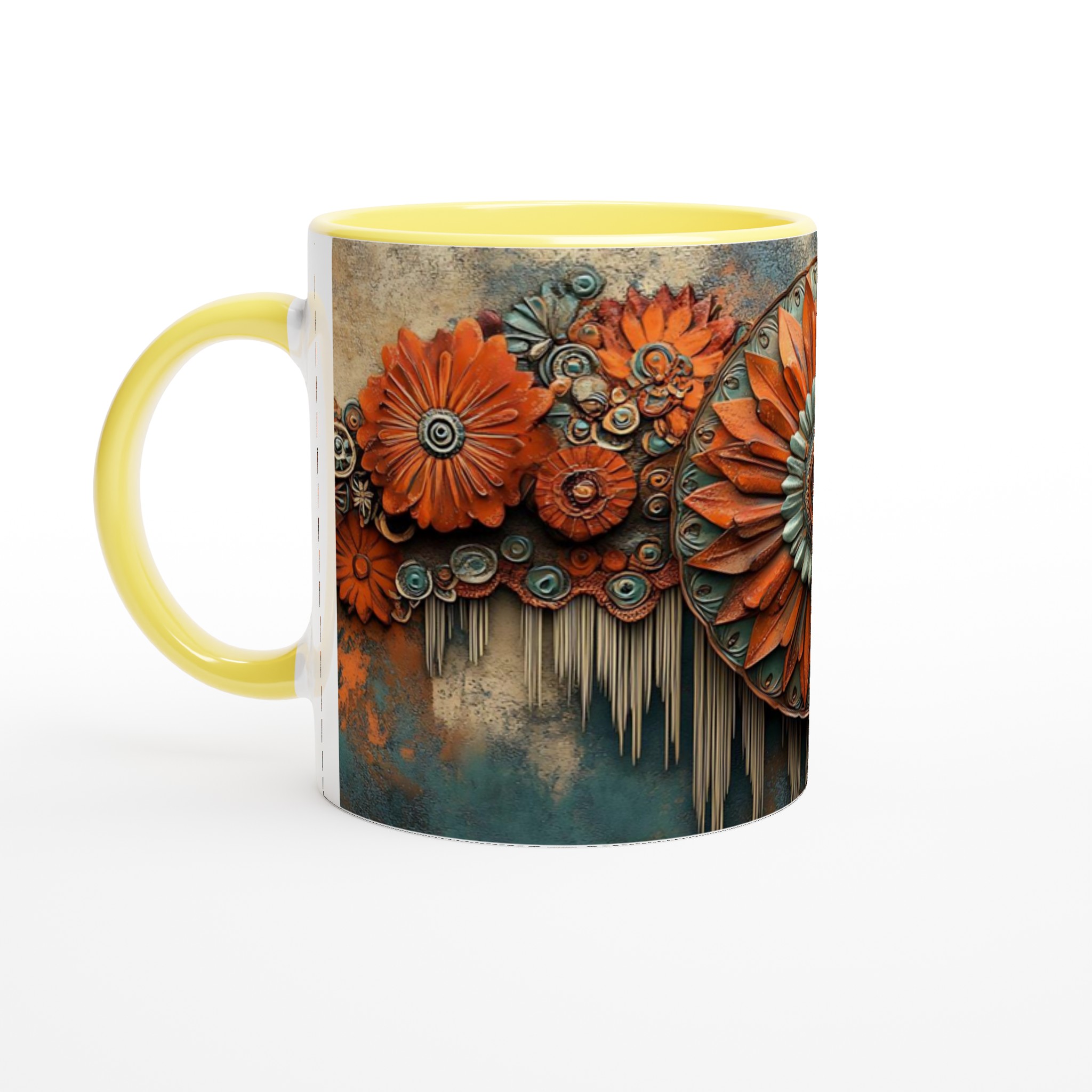 Abstrakt Mandala-inspirerad keramikmugg – Konstnärlig Kopp med Organiska Former och Rustika Toner 3 ee33cf4b-c44e-4f20-b078-3f9d56452cb8