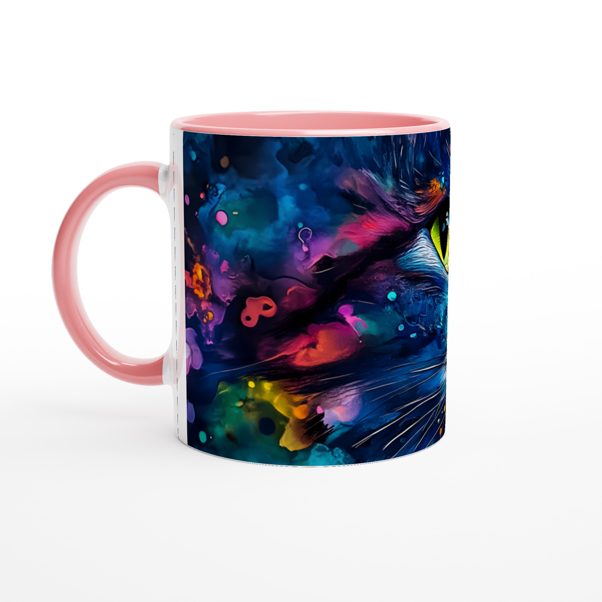 Konstfull Kattmugg: Levande Akvarell & Blommor – 11oz Keramisk Kaffemugg i Valfri Färg 6 ee8eb9df-44f6-4ea0-8eeb-7fc315742e69