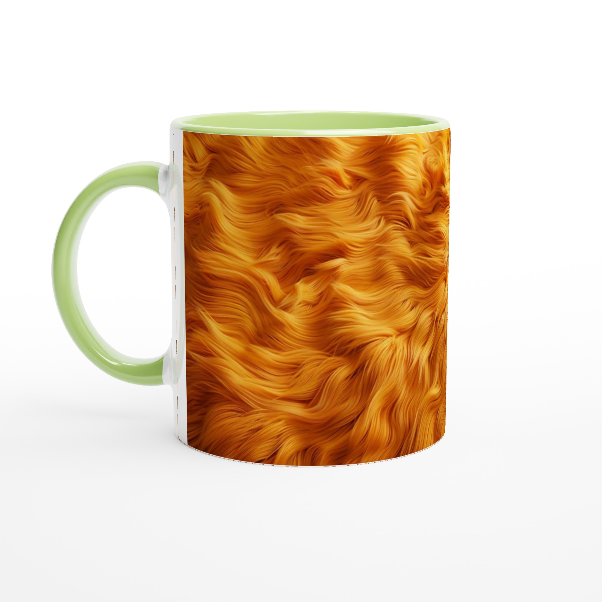 Vit 11oz Keramisk Mugg med Livfullt Flytande Orange Mönster – Välj Din Favoritfärg 7 eed0be66-158c-46ab-8ad0-a942cd1f5031