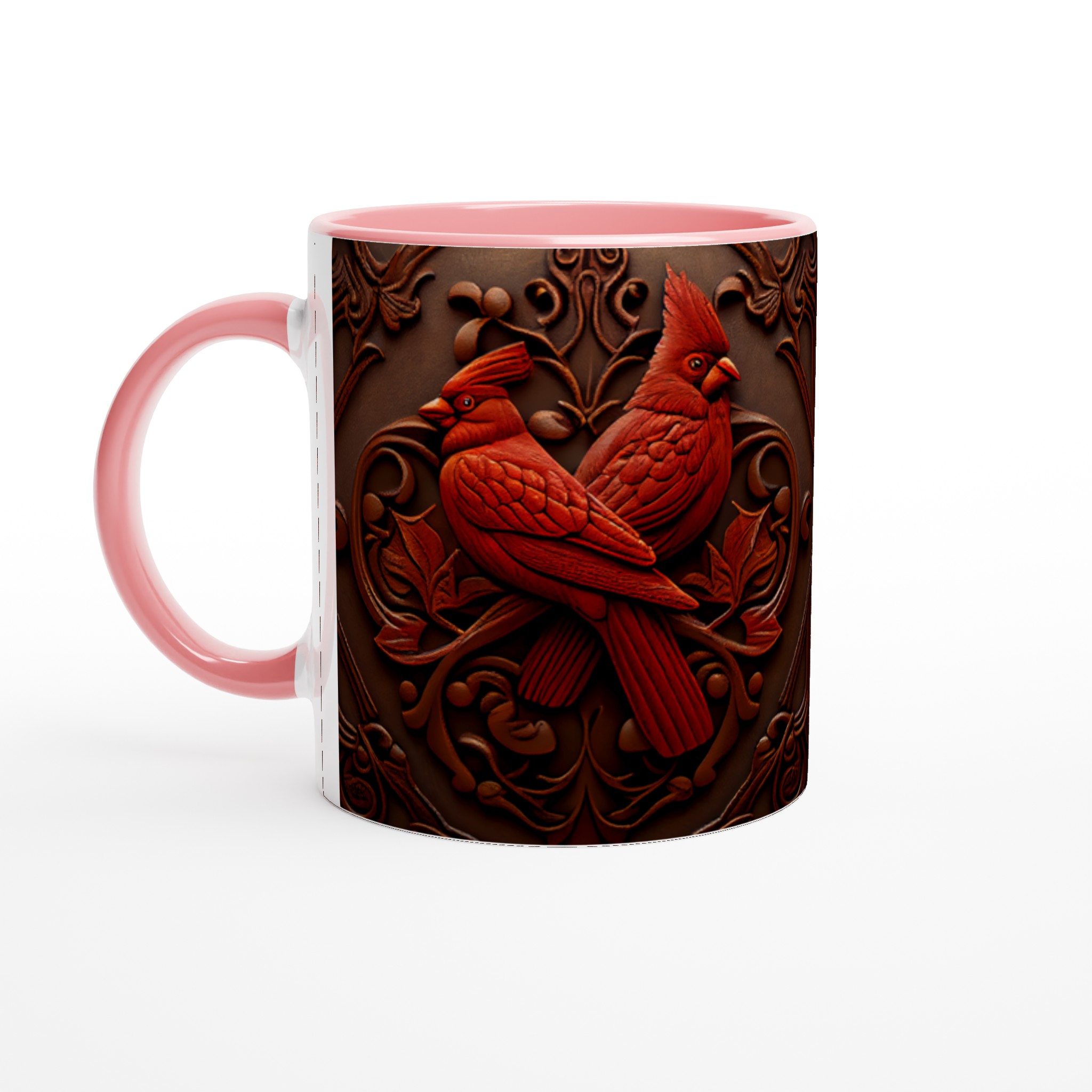 Vit 11oz Keramisk Mugg med Detaljerad Röd Kardinaldesign i Flera Färger 6 ef554a6f-7747-4865-bc1f-5926f048a859