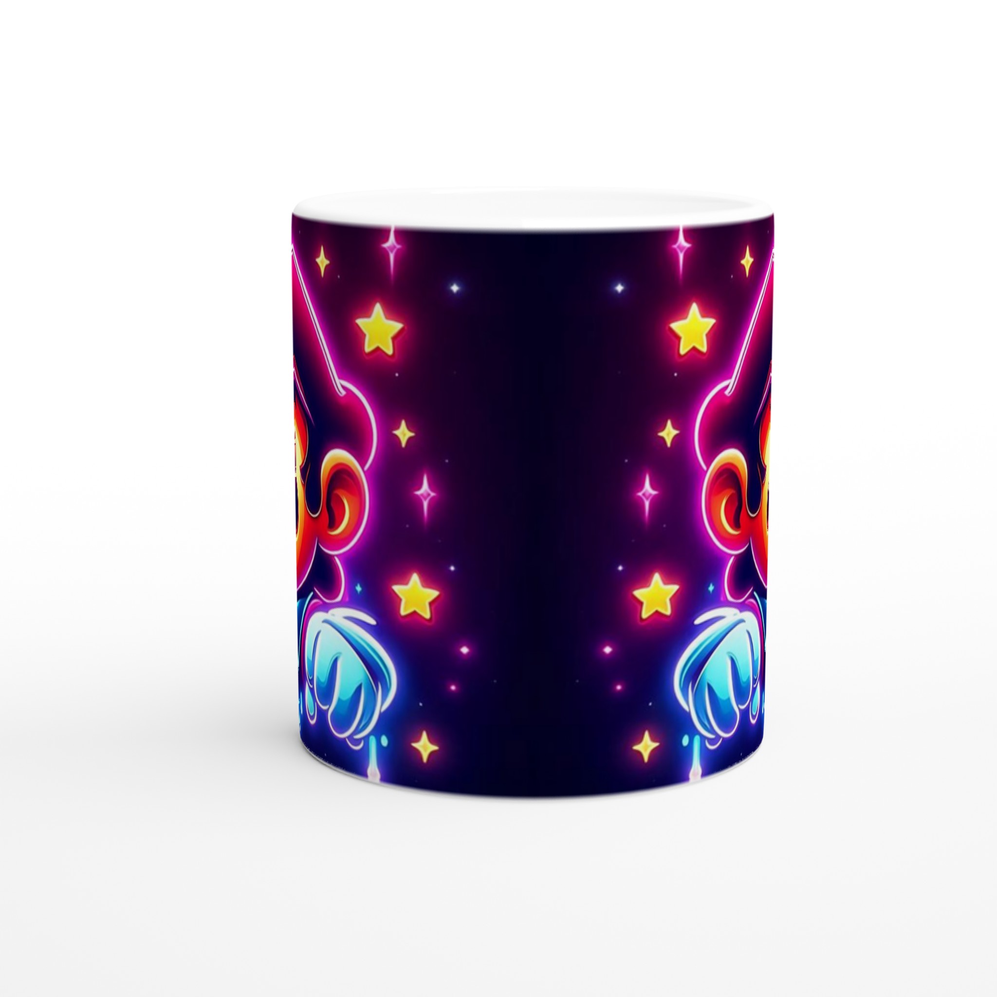 Livfull Vit 11oz Keramisk Mugg med Neon Mario-motiv i Sju Färgstarka Nyanser 8 ef659bff-00d3-4857-9515-52afb99e0325