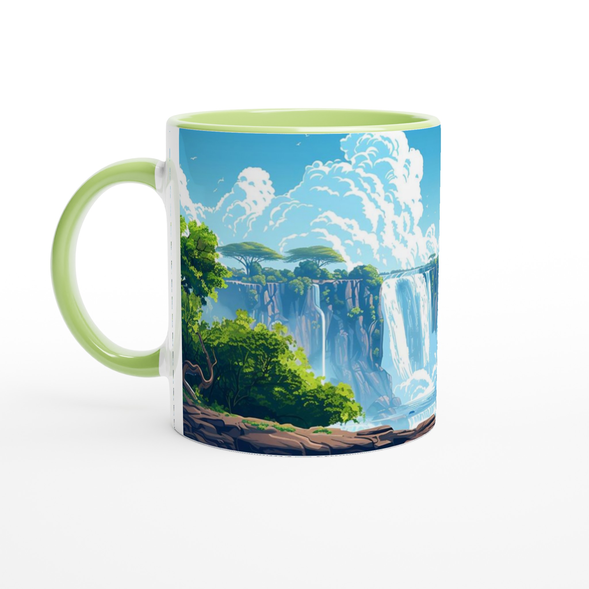 Tropiskt Vattenfall Kaffemugg - Levande Naturdesign i Flera Färger 7 ef7d10a6-51ce-44d7-bfe1-59c34aa84ecb