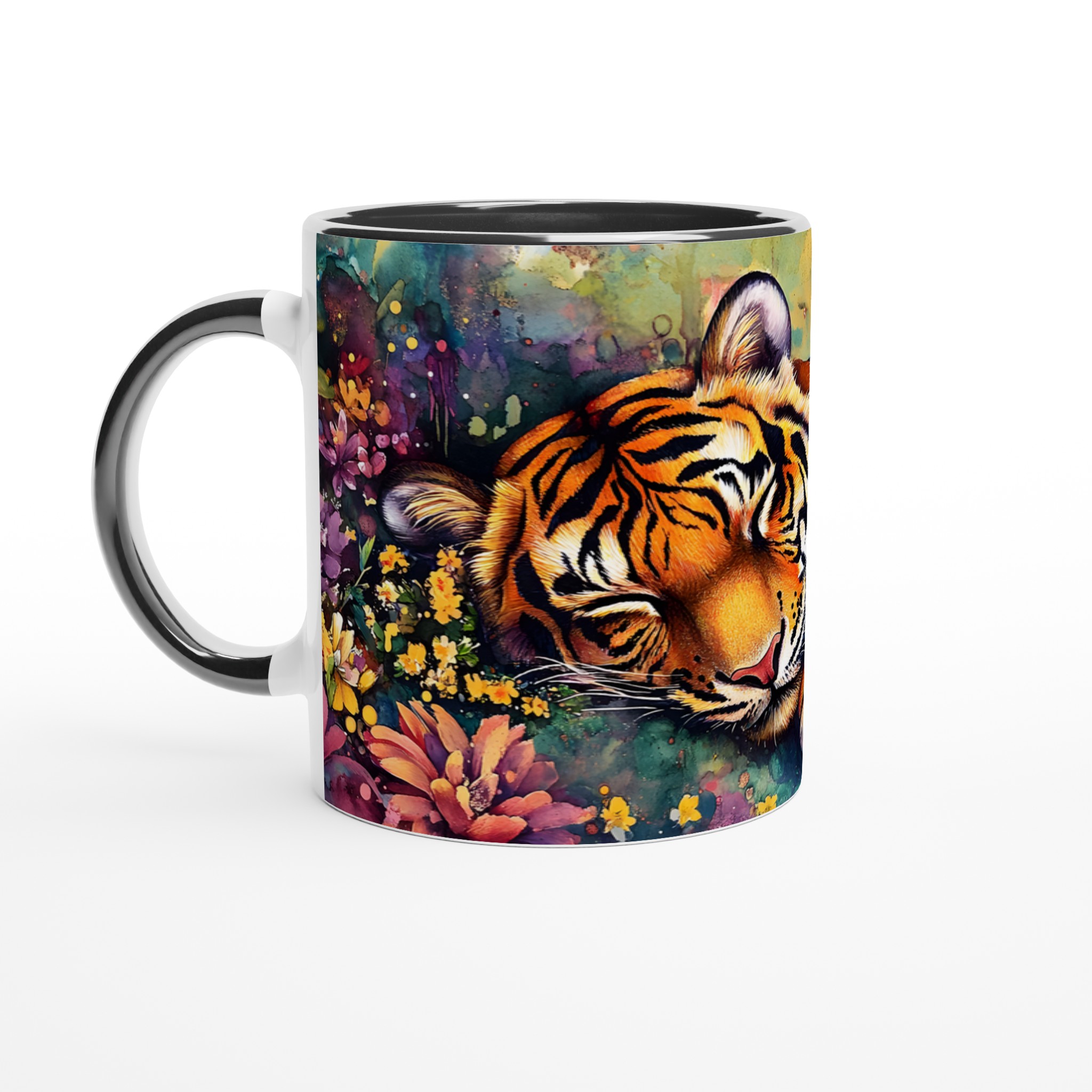 Vit 11oz keramisk mugg med färgstark tigerdesign – välj bland sju livfulla keramiska nyanser 4 efa5fd55-6020-4581-94e9-63ea188723aa