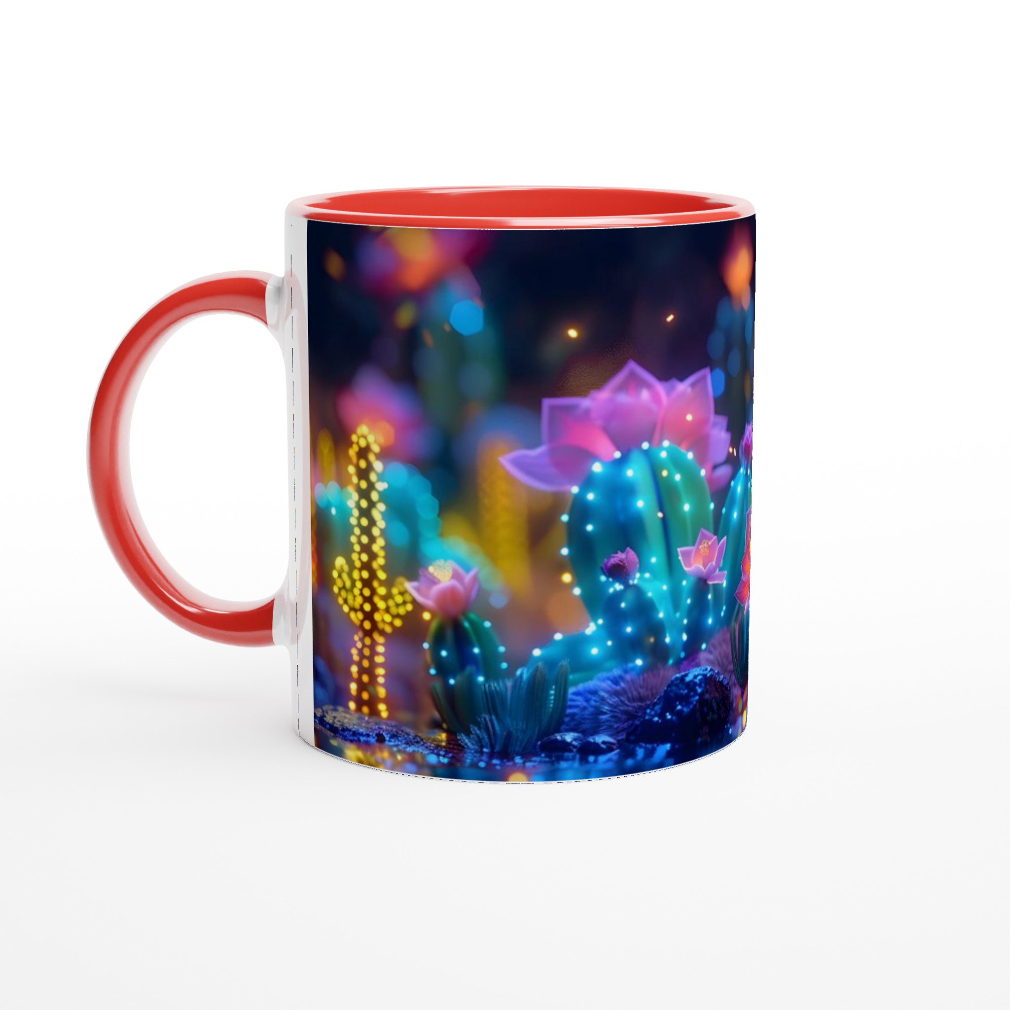 Magisk Nattkaktus 11oz Keramisk Mugg – Drömsk Kaffestund med Lysande Färger 5 efc13931-d030-4296-adc0-6e19b2727bca