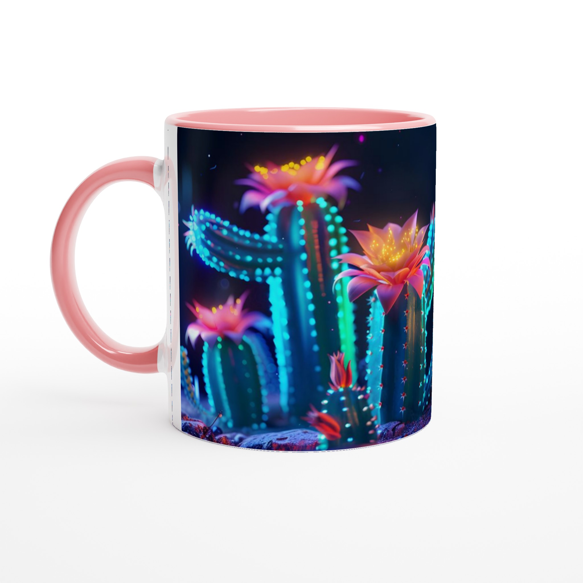 Neon Cactus Dröm Mugg – 11oz Keramisk Kaffekopp med Levande UV-Blommande Kaktusmotiv i Valfri Färg 6 efc98574-ae9e-4509-8848-a2833606ab38