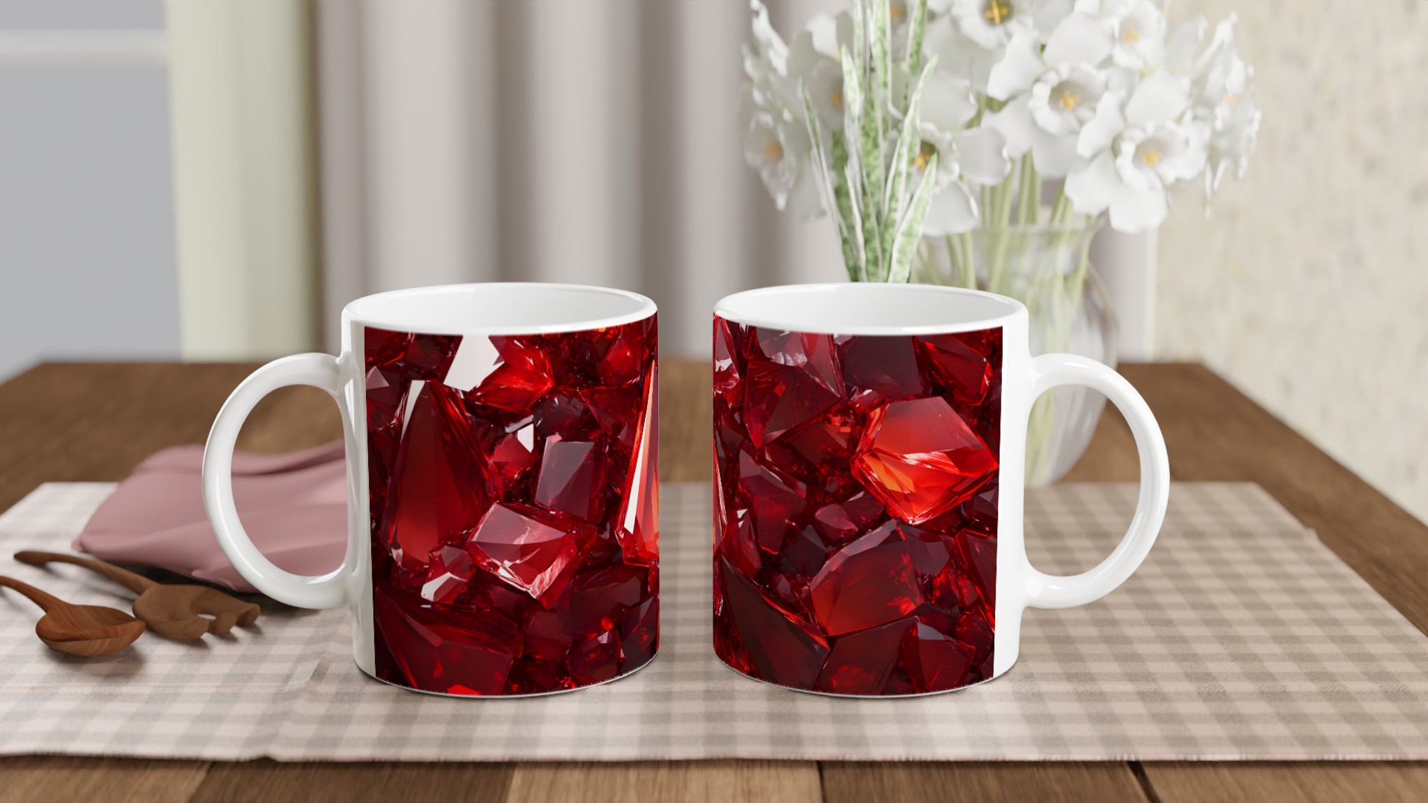 Rubinröd Glamour: 11oz Keramisk Mugg – Lysande Design i Ditt Val av Färg 10 f003ca8e-84ae-4724-bdc3-39c7260009c9