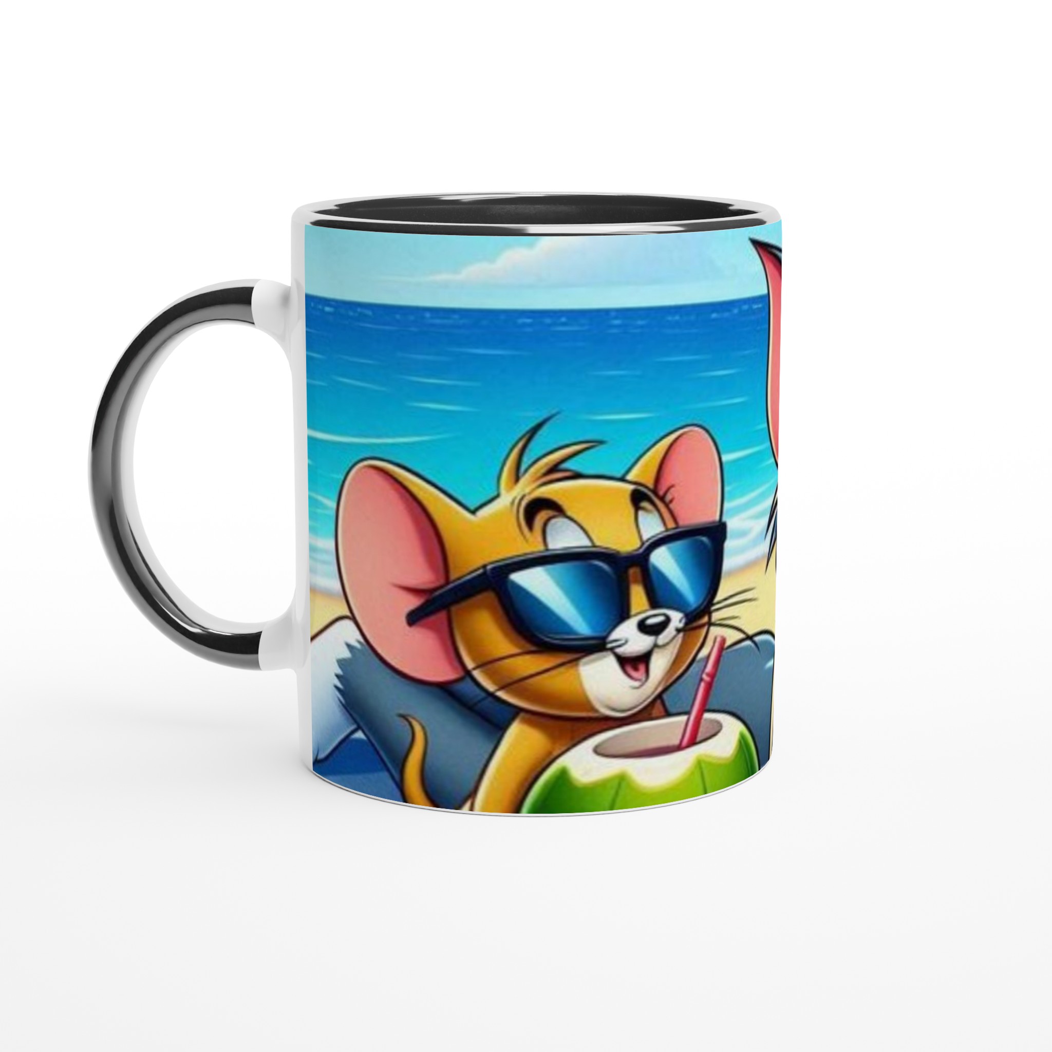 Vit 11oz keramisk mugg med Tom & Jerry – picknick-feeling i sju färgstarka nyanser 4 f00a270b-4a4c-48c6-a9d7-2c3e58159008