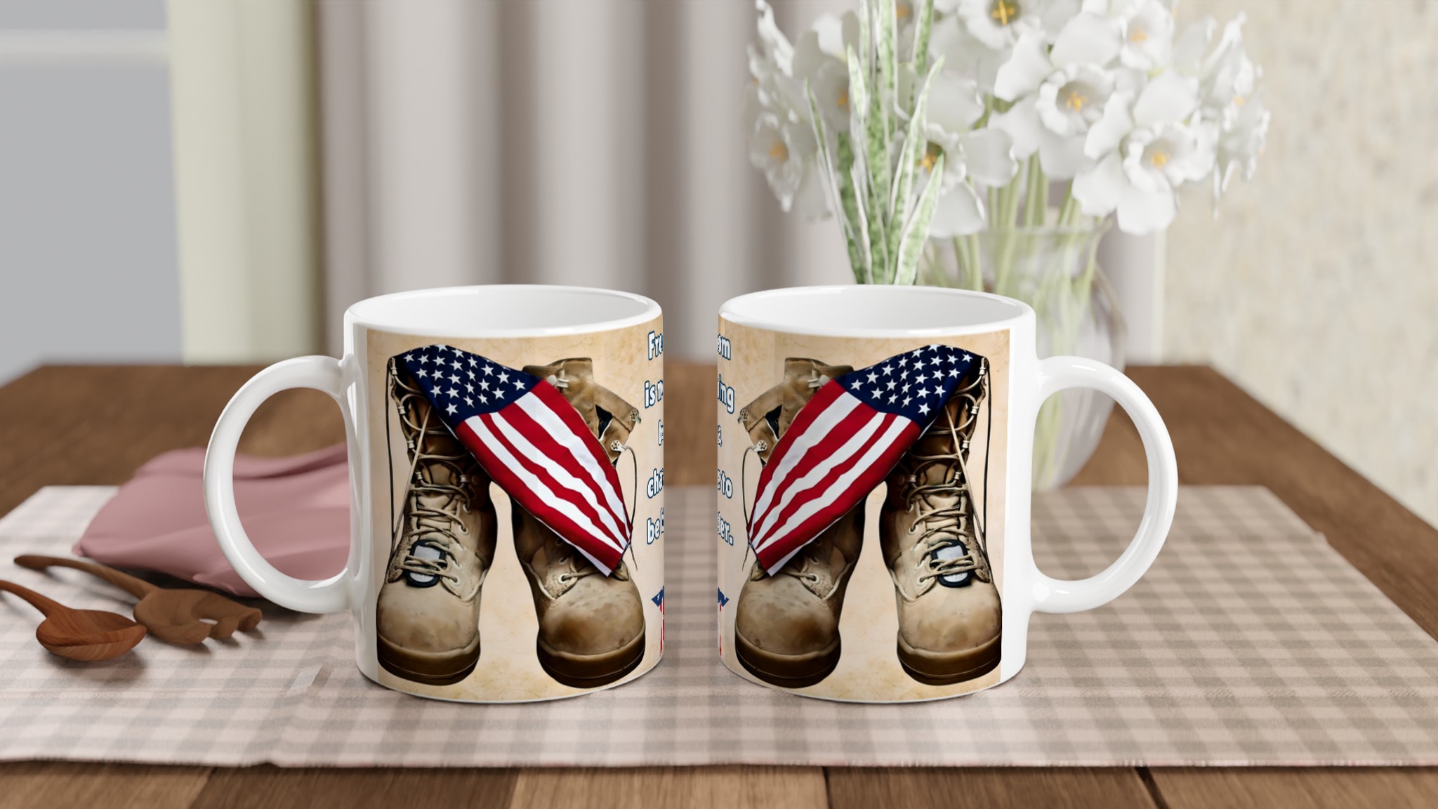 Vit 11oz keramisk mugg med Patriotiskt Amerikanskt Motiv – Välj bland sju färgstarka keramiknyanser 10 f00b8357-c0ff-459b-be49-8530f168a19d