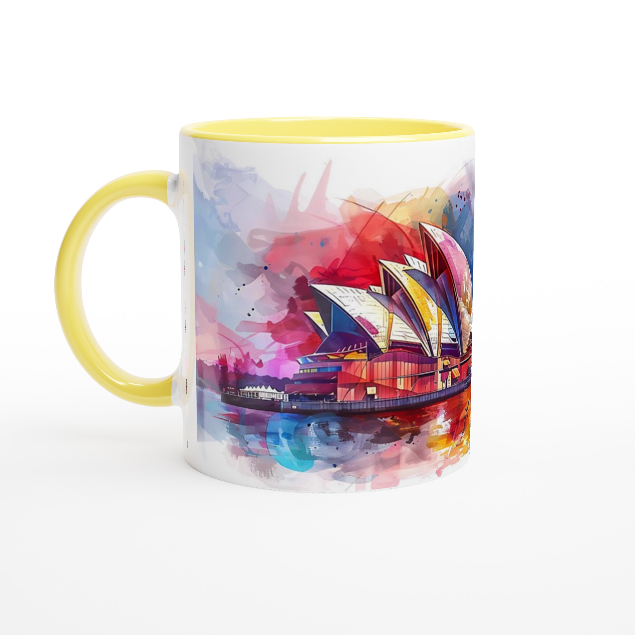 Abstrakt Akvarell Sydney Operahus Mugg – Färgstark Kaffemugg i Premium Keramik, 11oz 3 f00f95ad-c70f-43c0-8a5d-f373e951fa56