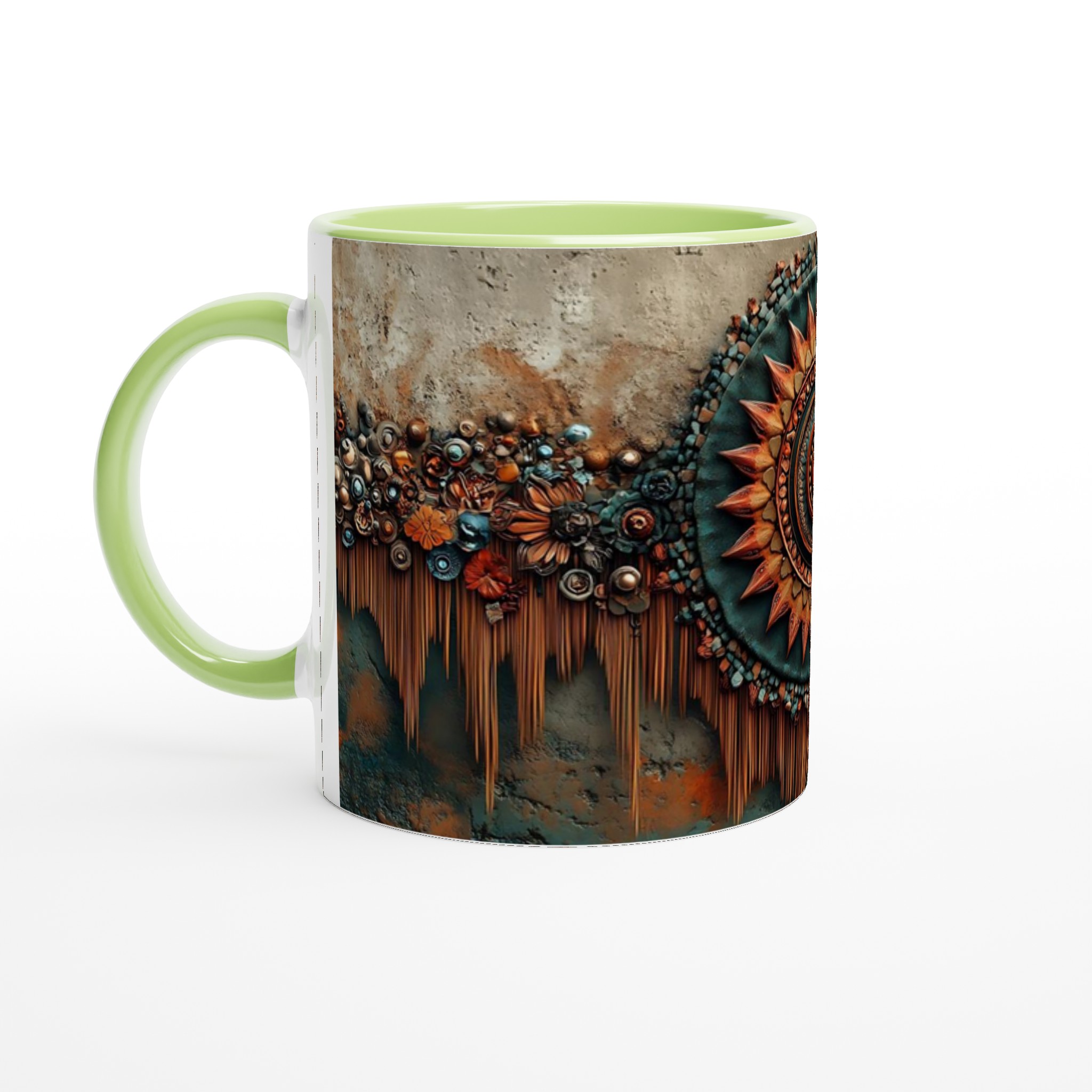 Aztec Sun Mandala Mugg - Vibrerande, Unik Keramikmugg i ditt val av sju färger 7 f04b95f0-2c58-40ee-b50c-07144b813363