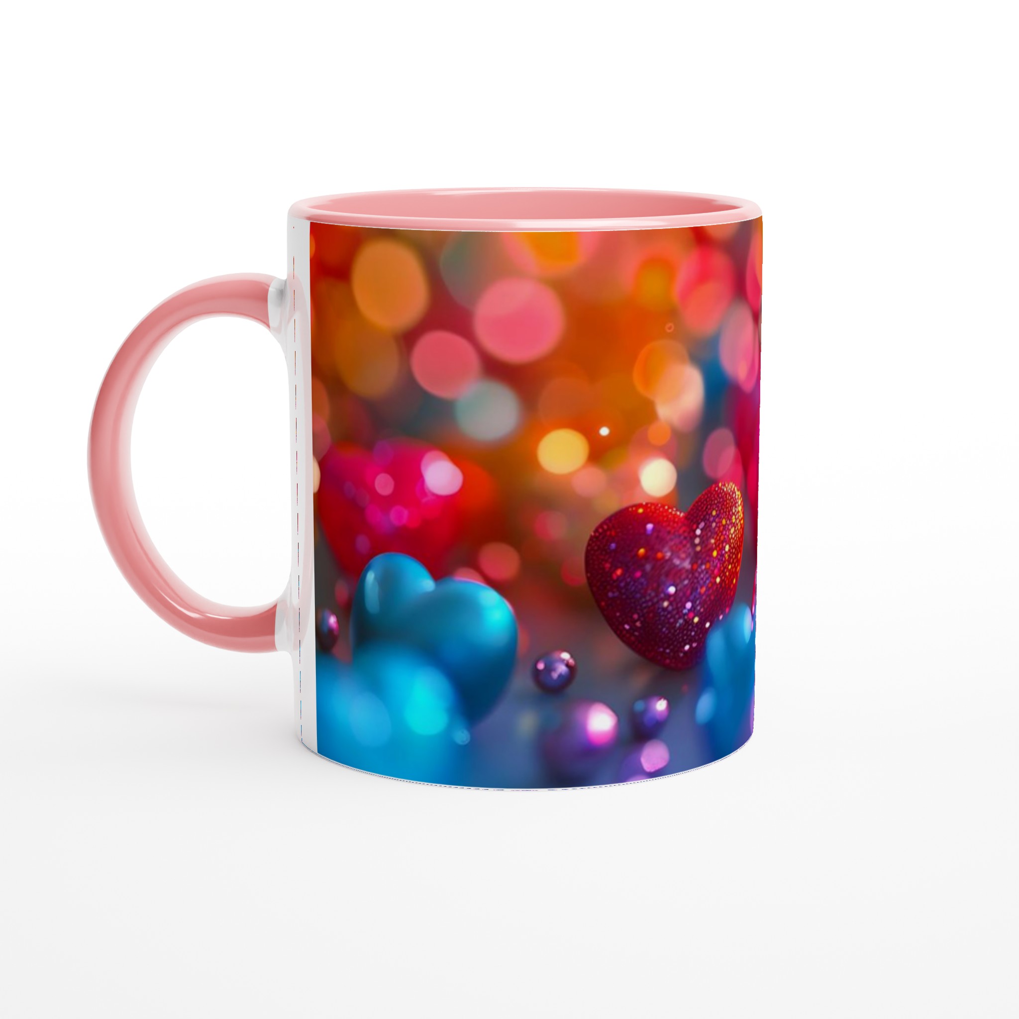 Kärlek i Varje Klunk: 11oz Keramikmugg med Glittrande Hjärtan – Välj Din Favoritfärg! 6 f0aefdb5-d2e5-4d37-b515-040a1b7d6c77