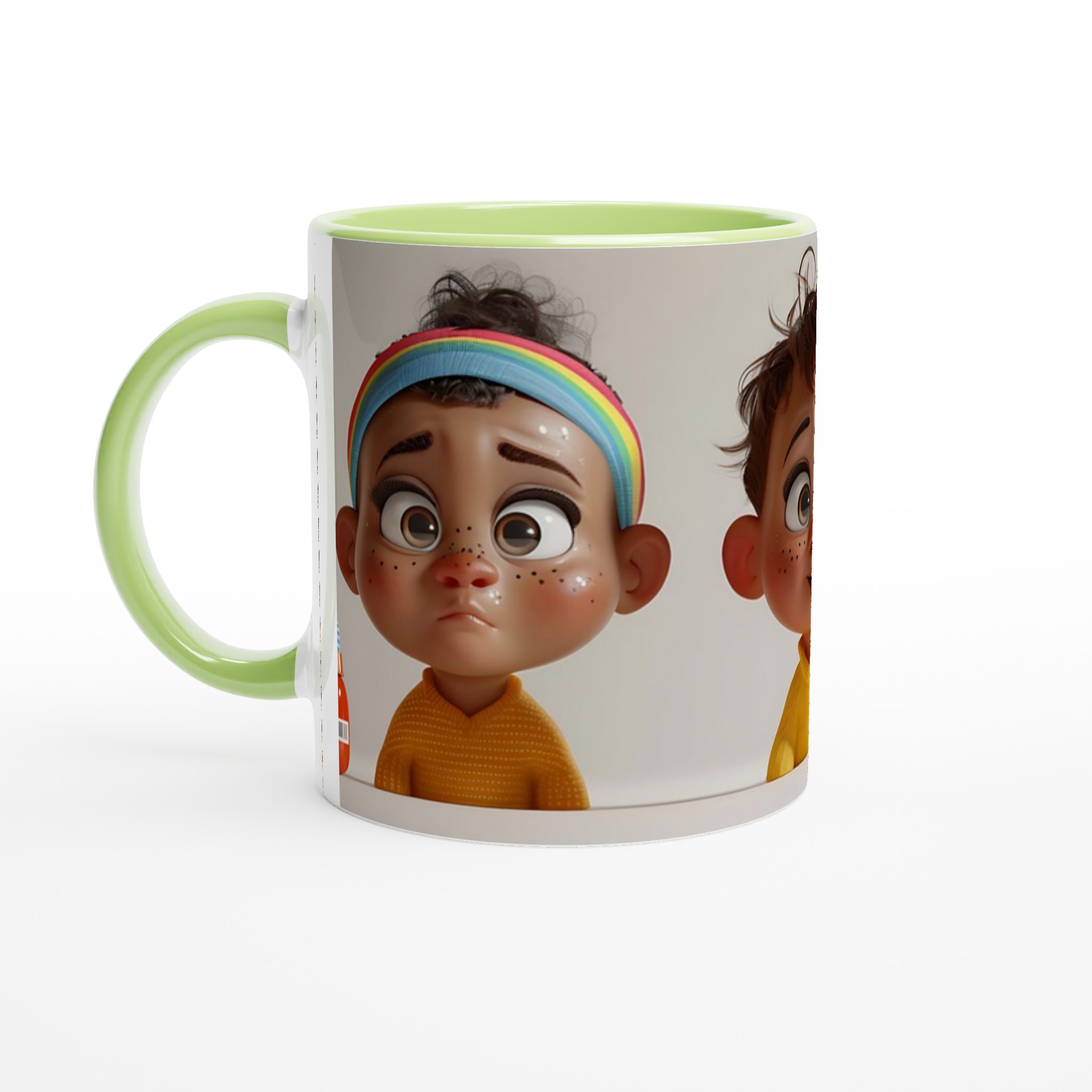 Charmig barnmugg med söta ansiktsuttryck – 11 oz keramikmugg i ditt val av färg 7 f0b6c6b8-7c48-4bd6-9e8f-3c6a0cd1205b