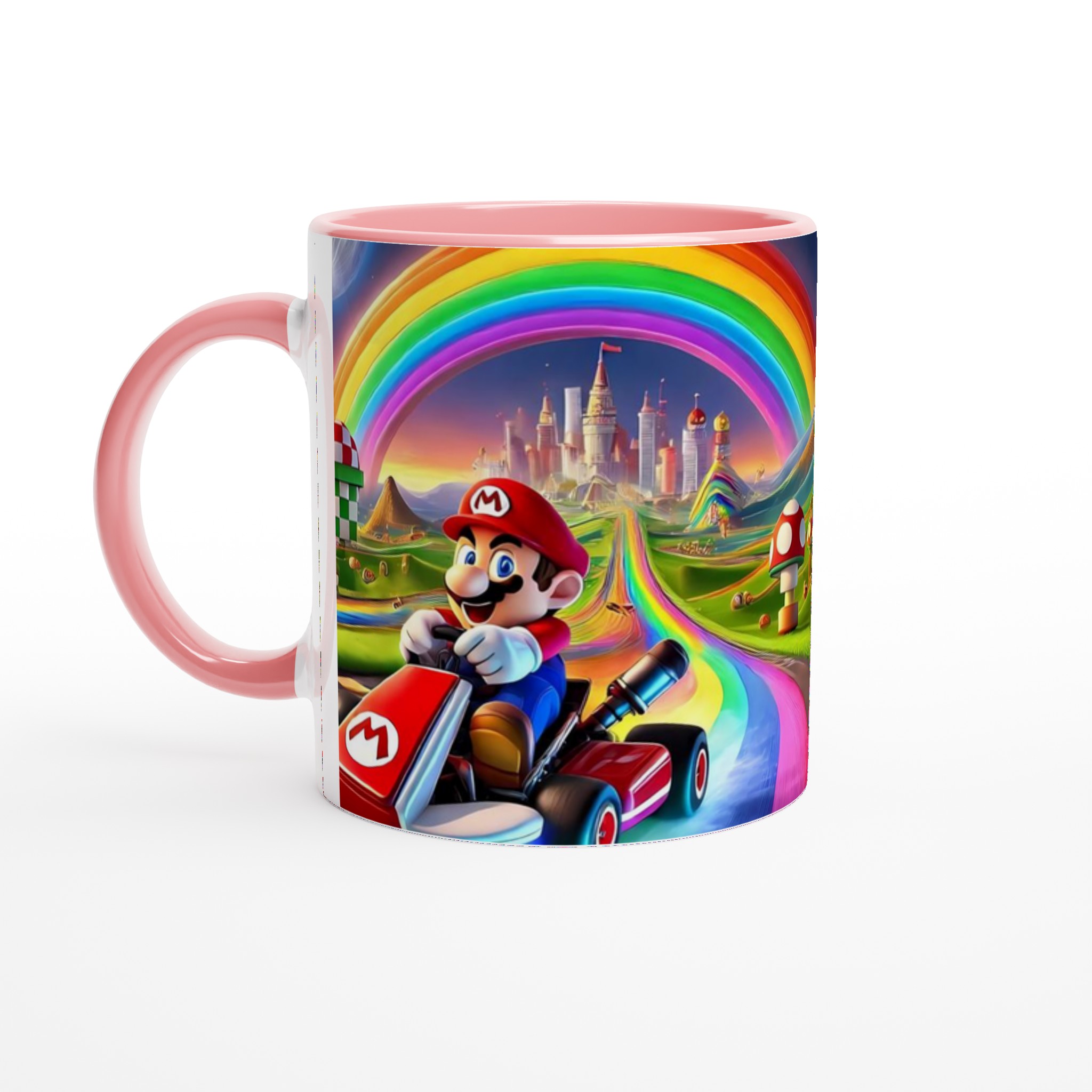 Keramisk 11 oz mugg med livfull Mario Kart-inspirerad regnbågsdesign i flera färgval 6 f0c84e1f-d187-4520-b04f-a46d34537f0b