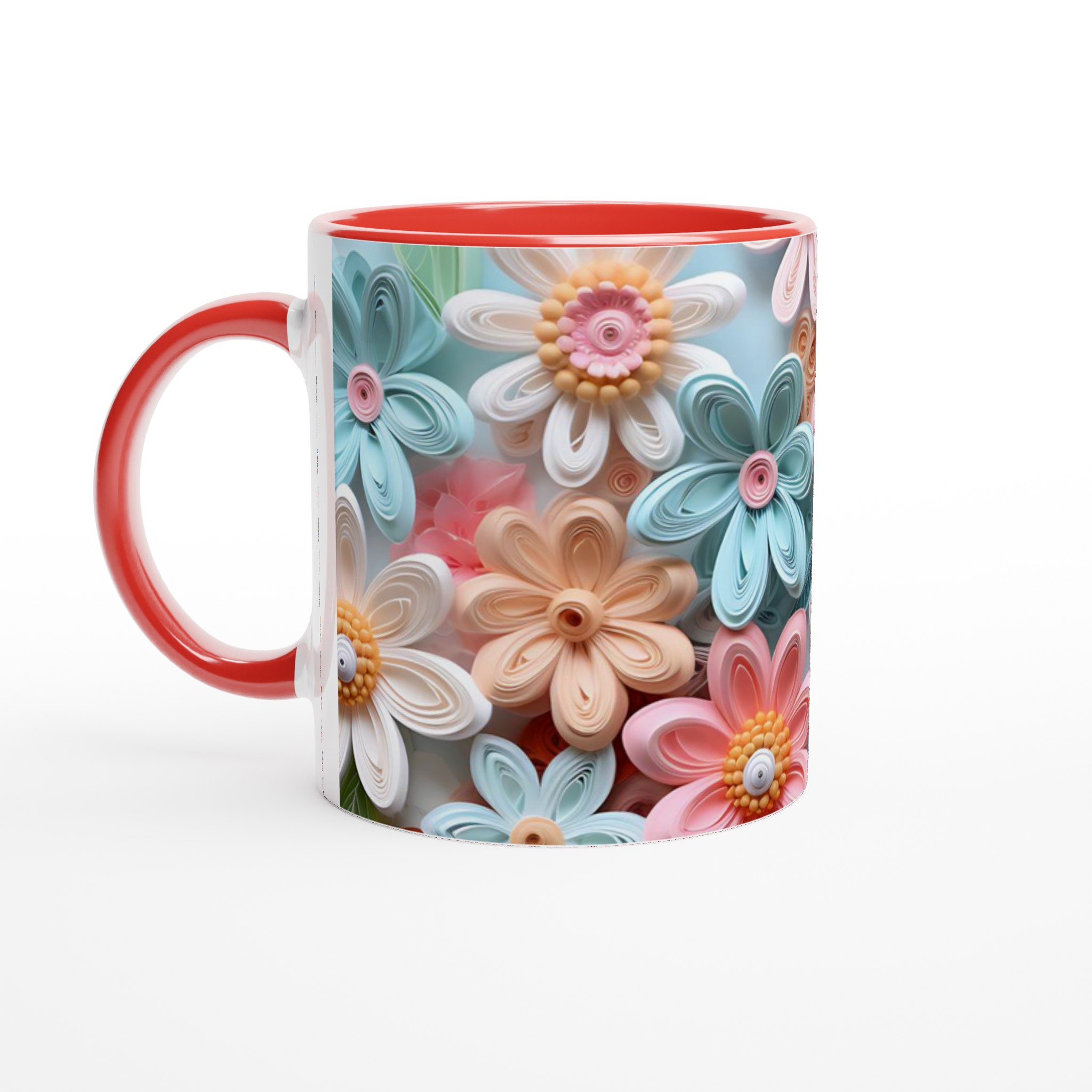 Stilren Vit 11oz Keramisk Mugg med Blommig Pastellpalett – Välj Din Färg 5 f0e015a7-d6eb-494c-b2a5-b81f1e6f7e48