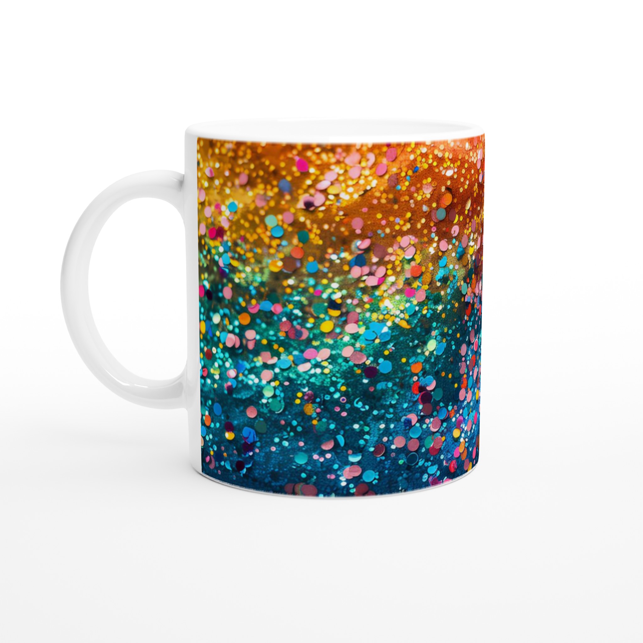 Glittrande Konfetti Keramikmugg – Färgglad 11oz Kaffekopp för Festliga Stunder i ditt Val av Färg 1 f0e5d56d-8949-470d-9f87-6e0f37d048c4