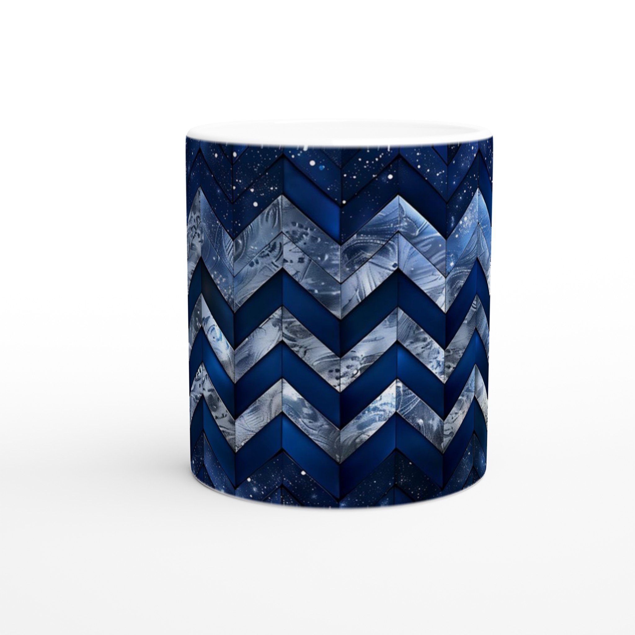 Vit 11oz keramisk mugg med djupblå natthimmel & mönster – välj din favoritfärg 8 f0f0df06-1b64-42c6-a2a2-612c37cc38a7