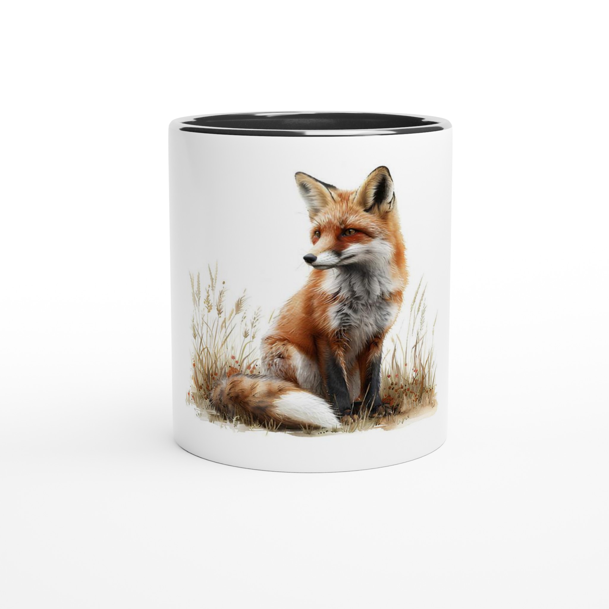 Vacker Akvarellräv 11oz Keramikmugg - Charmig Design med Färgad Insida 6 f13b3c6e-e438-4610-810b-e1c859f6a00c