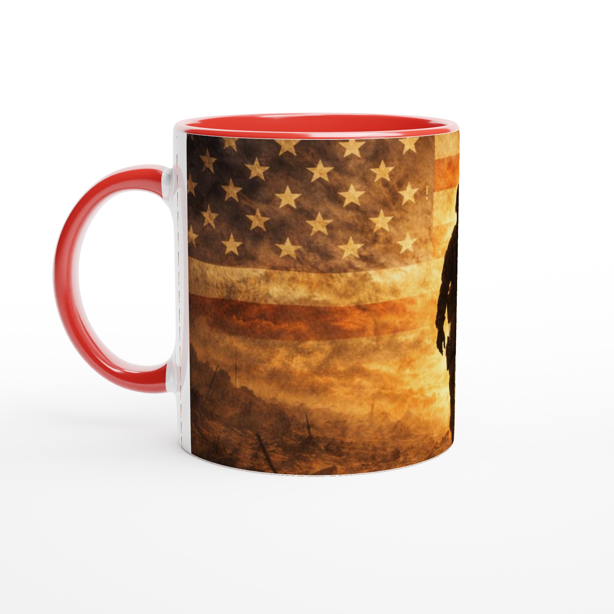 Vit 11oz keramisk mugg med patriotiskt soldatmotiv i flera färgval 5 f13d70ae-690f-4923-b0a0-22dcbe324af9