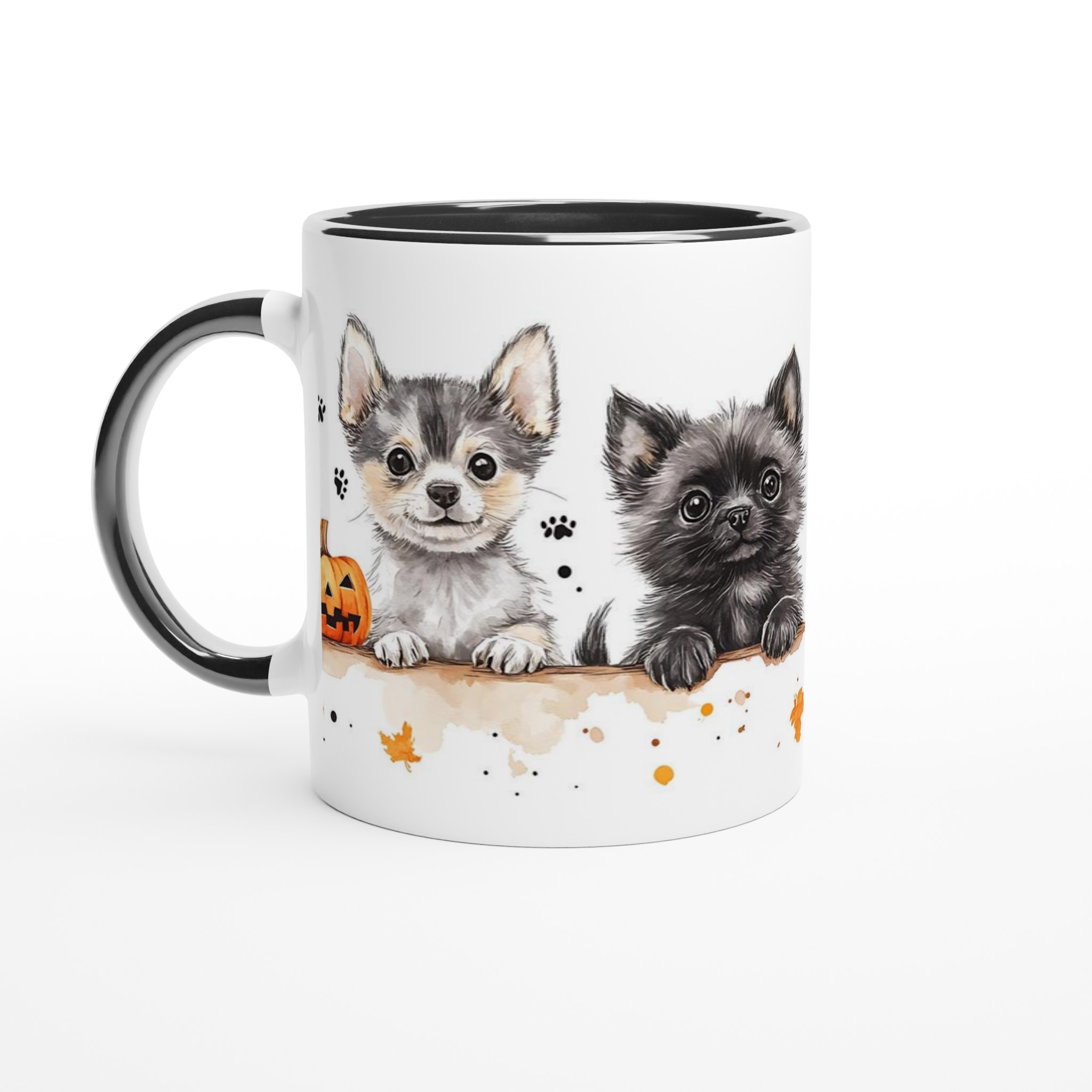 Charmiga Chihuahua-valpar Halloween Mugg – 11 oz keramik i flera färger 4 f1478673-bfe9-4592-8565-42824208588b