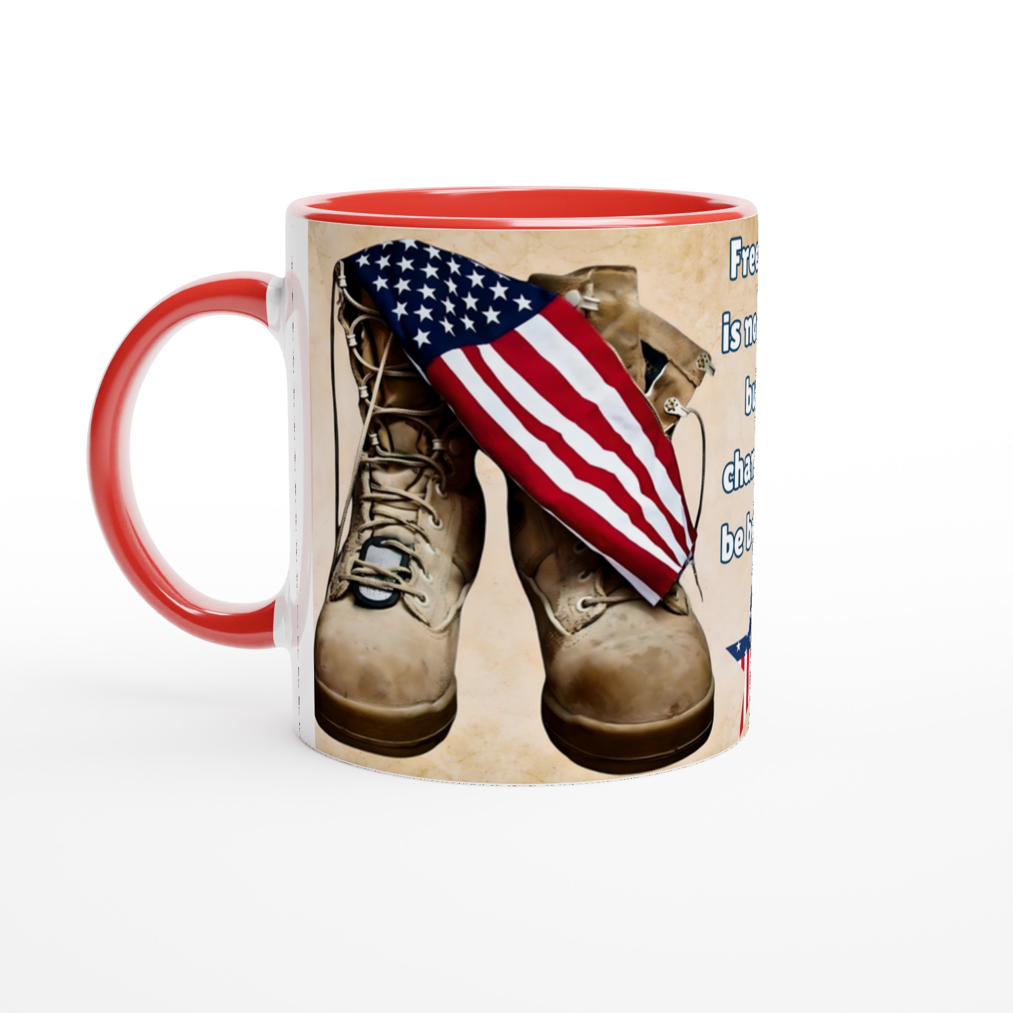Vit 11oz keramisk mugg med Patriotiskt Amerikanskt Motiv – Välj bland sju färgstarka keramiknyanser 5 f156d1c4-2131-400a-b275-79c0ee604d04