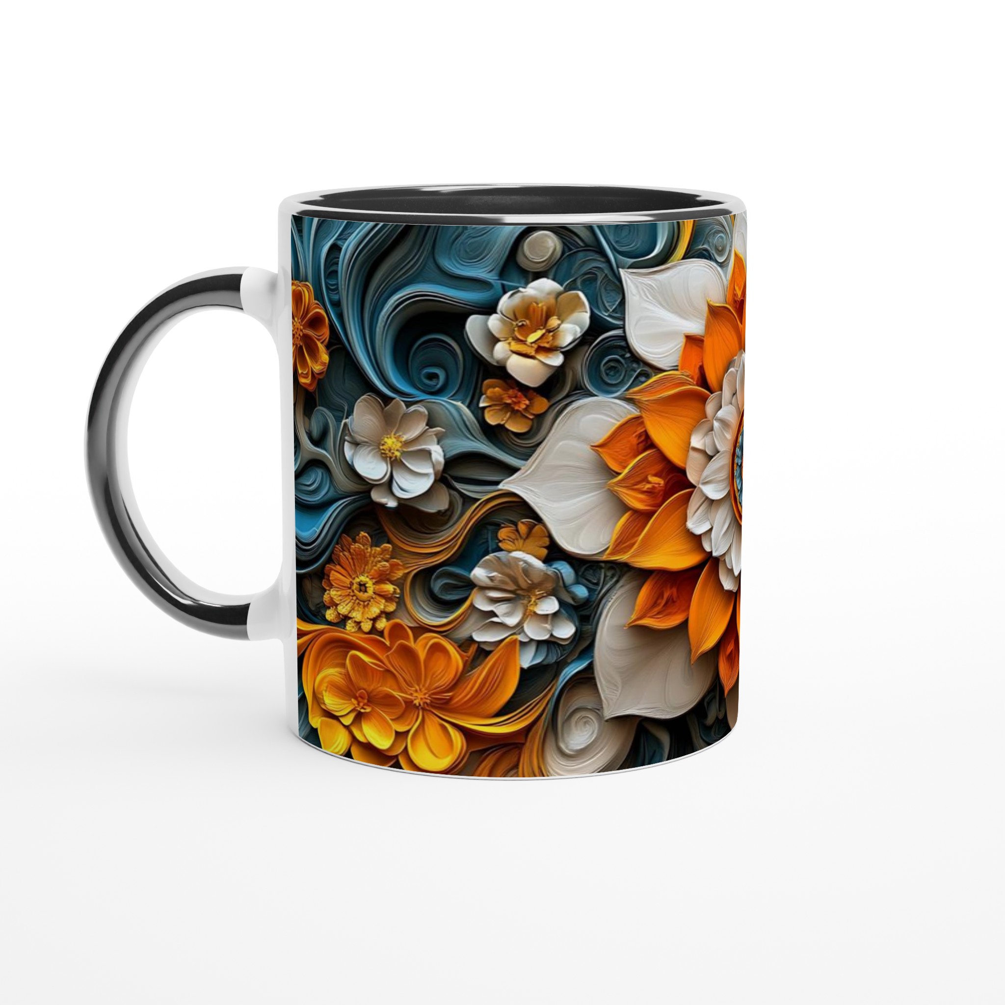 Abstrakt Mandala Konst Mugg – 11oz Keramisk Mugg i Ditt Val av 7 Levande Färger 4 f16561a9-4441-44b7-bb65-ca9d159b45aa