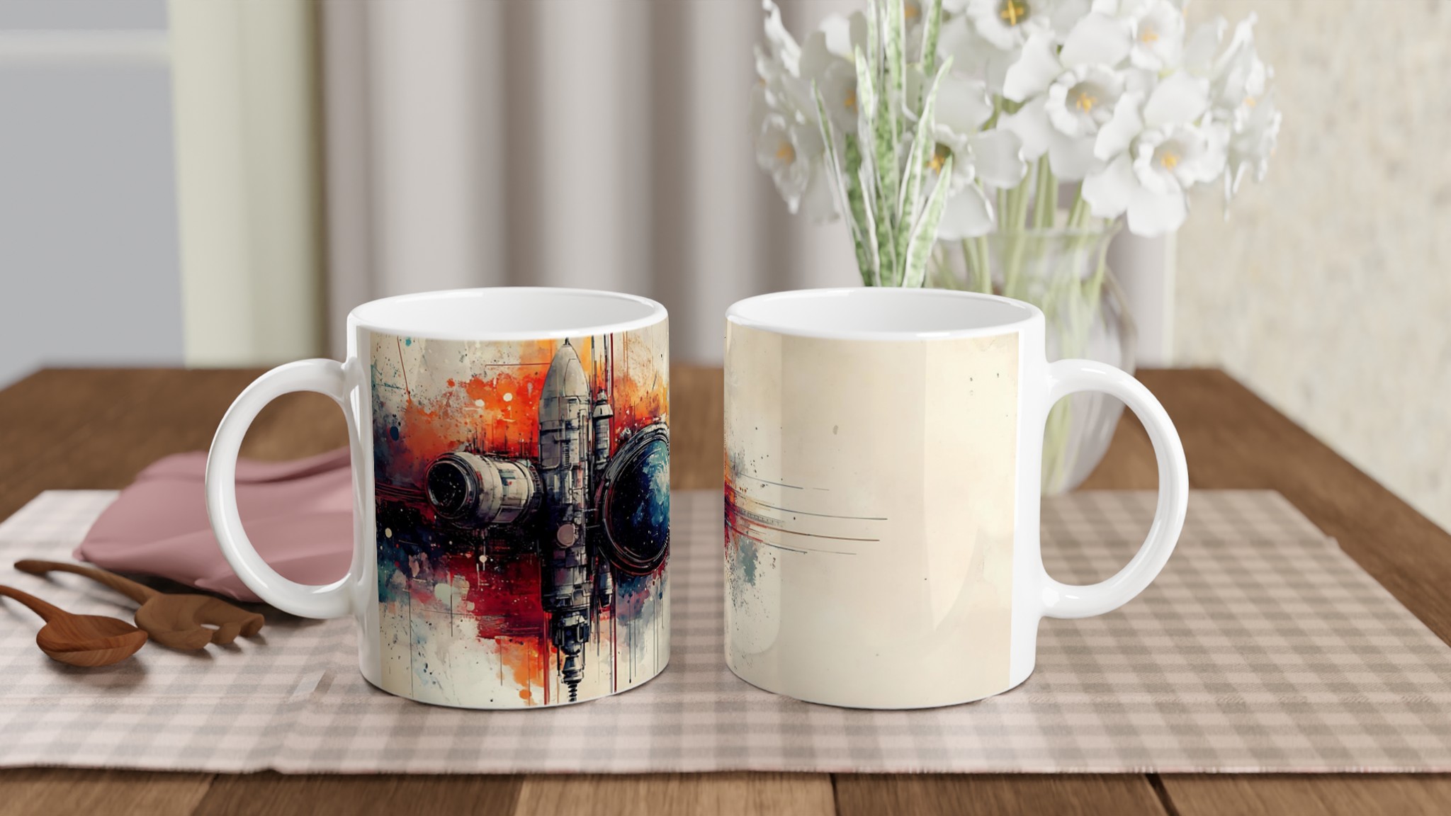 Abstrakt Rymdresa 11oz Keramikmugg - En konstnärlig explosion av kosmiska färger 10 f16b7ff0-17af-41a9-8ca0-53ecb16b85c2