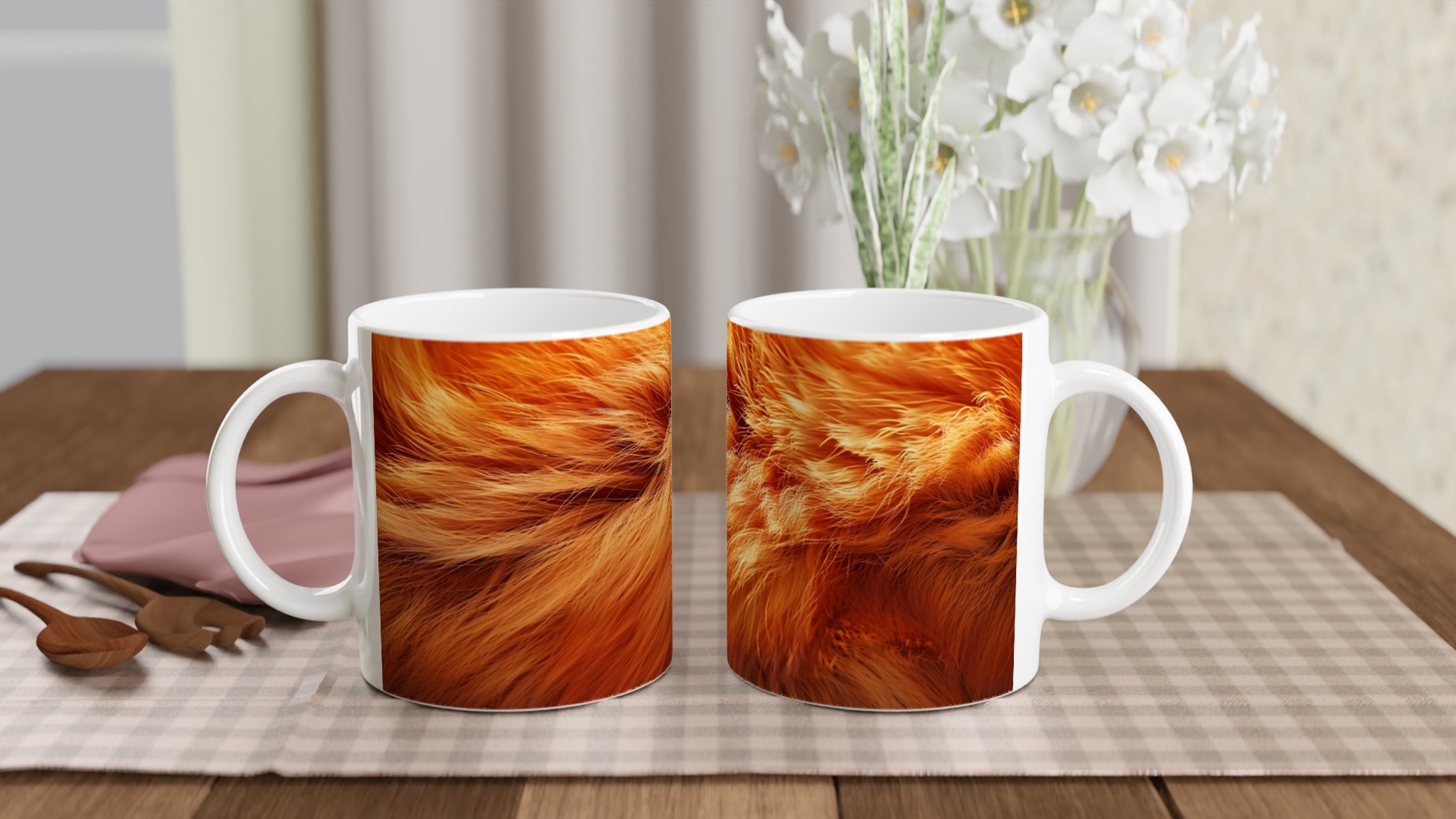 Vit 11oz keramisk mugg med värmande eldiga nyanser i sju sprakande färger 10 f186a719-84b9-4775-9564-13f7a5208382