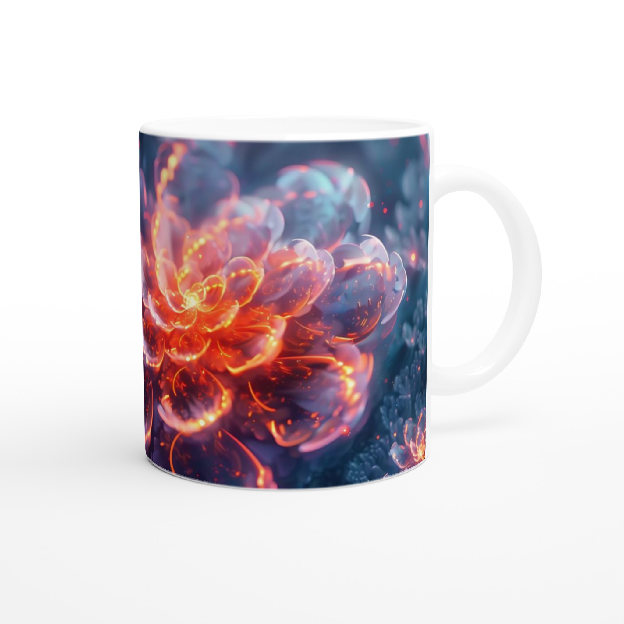 Abstrakt Neonblomma 11oz Keramisk Mugg – Lysande Design, Välj Din Färg! 9 f19910ac-0adb-4680-abdc-26fbbc32632f