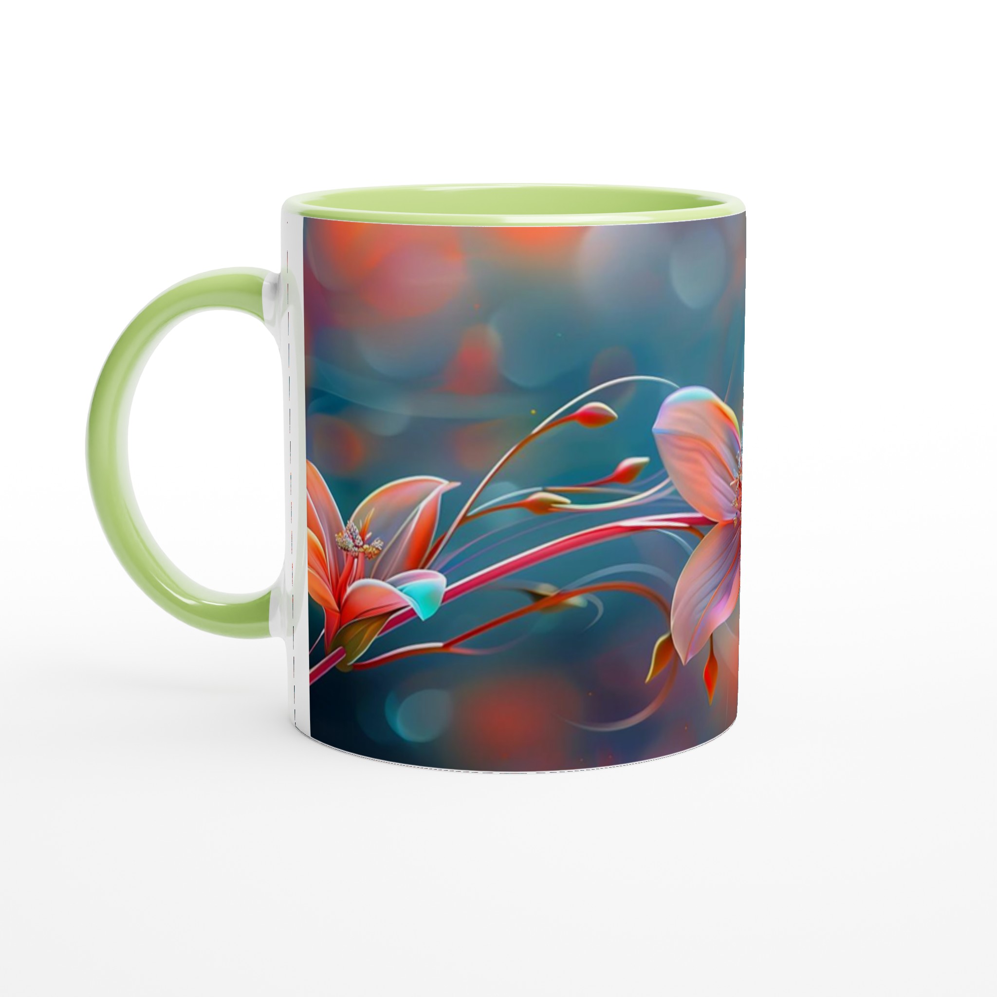 Förtrollande Blomsterdröm 11oz Keramisk Mugg – Konstfull Design i Levande Färger 8 f1db6ba0-20b4-4aec-8447-c398bf5e043e