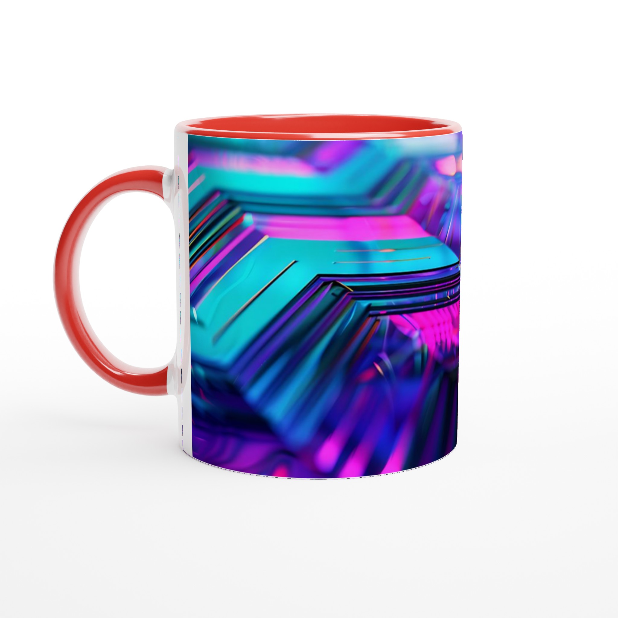 Neon Vågmönster 11oz Keramisk Mugg – Färgglad Abstrakt Design för Kaffe & Te i Flera Nyanser 5 f1e51089-16b6-4aa1-b8e2-5bd7a4d7e853