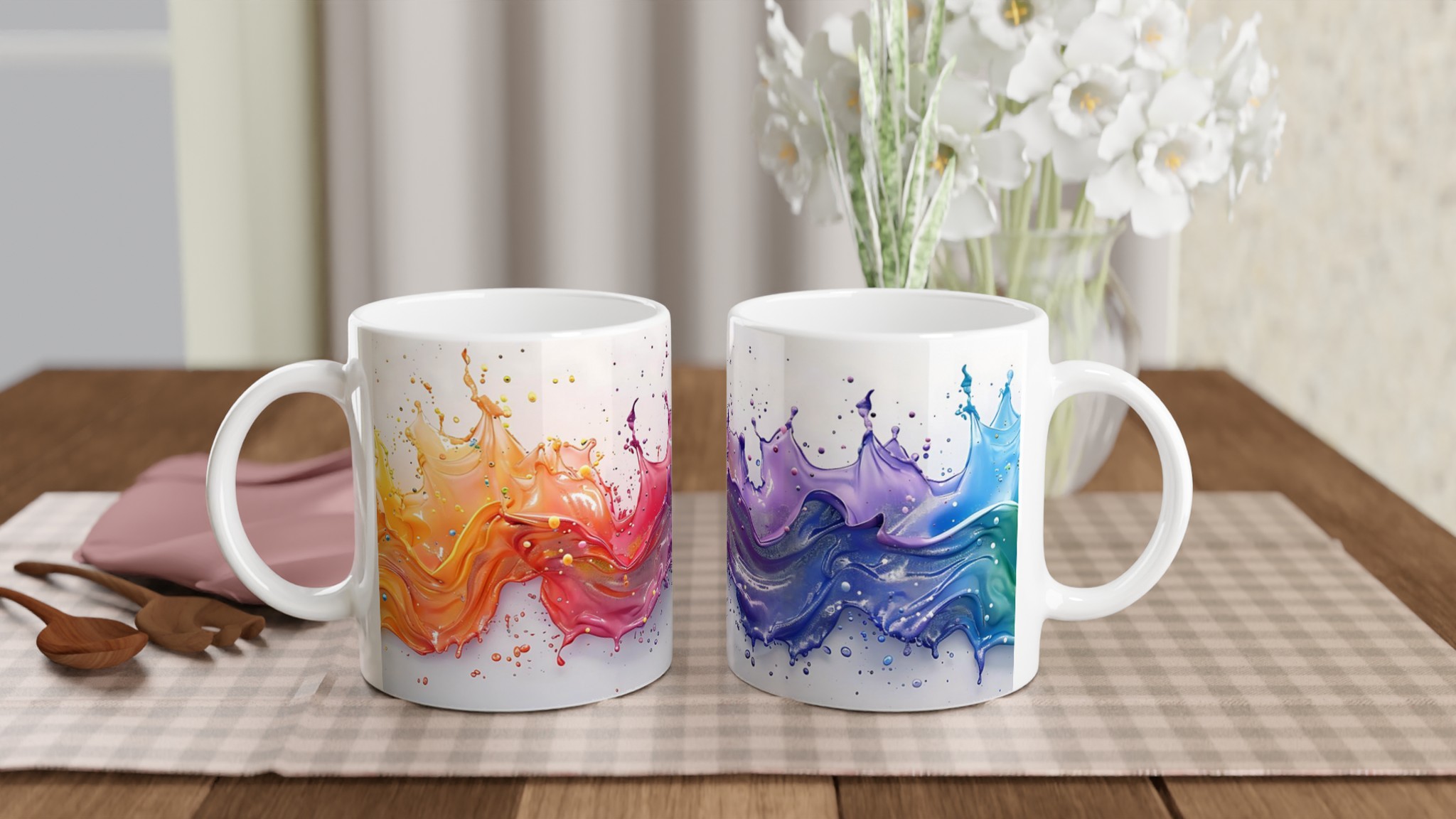 Färgglad Stänk Keramikmugg - 11oz Vibrant Design för Kaffe & Te 10 f1ea6c15-f3cc-41ee-b620-c1a3b169c23b