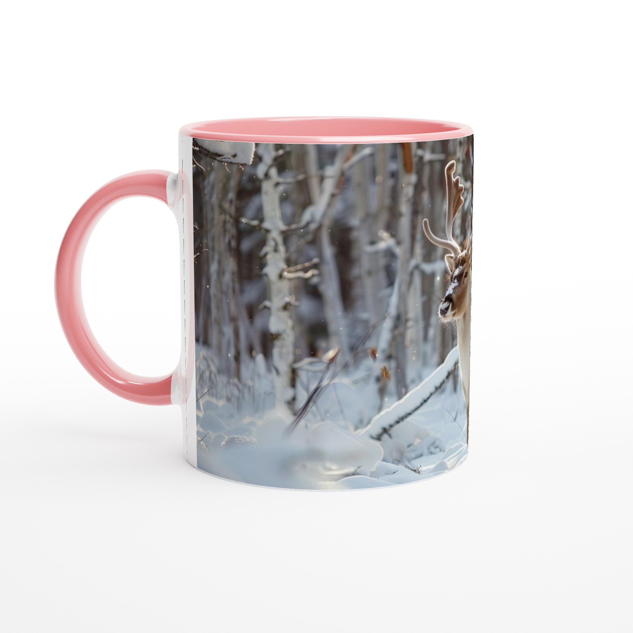 Vinterren i snöig skog – 11oz keramikmugg för magiska stunder, välj din färg! 6 f2208a38-3203-4adc-bf37-342085727b56