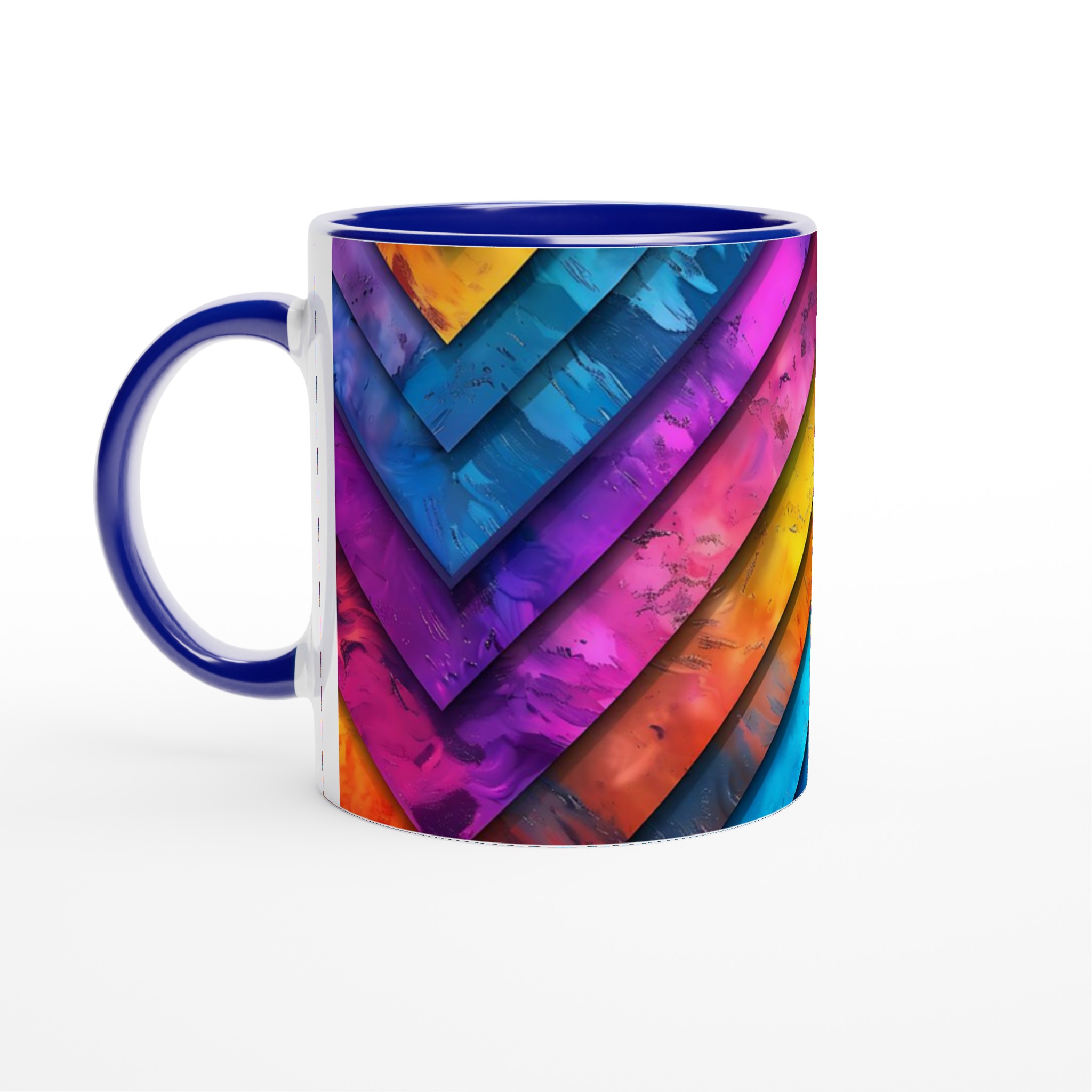 Abstrakt Målad Keramikmugg - 11oz, Välj mellan 7 levande färger 2 f246795e-47be-4d4c-bab5-9ba0ef43f919