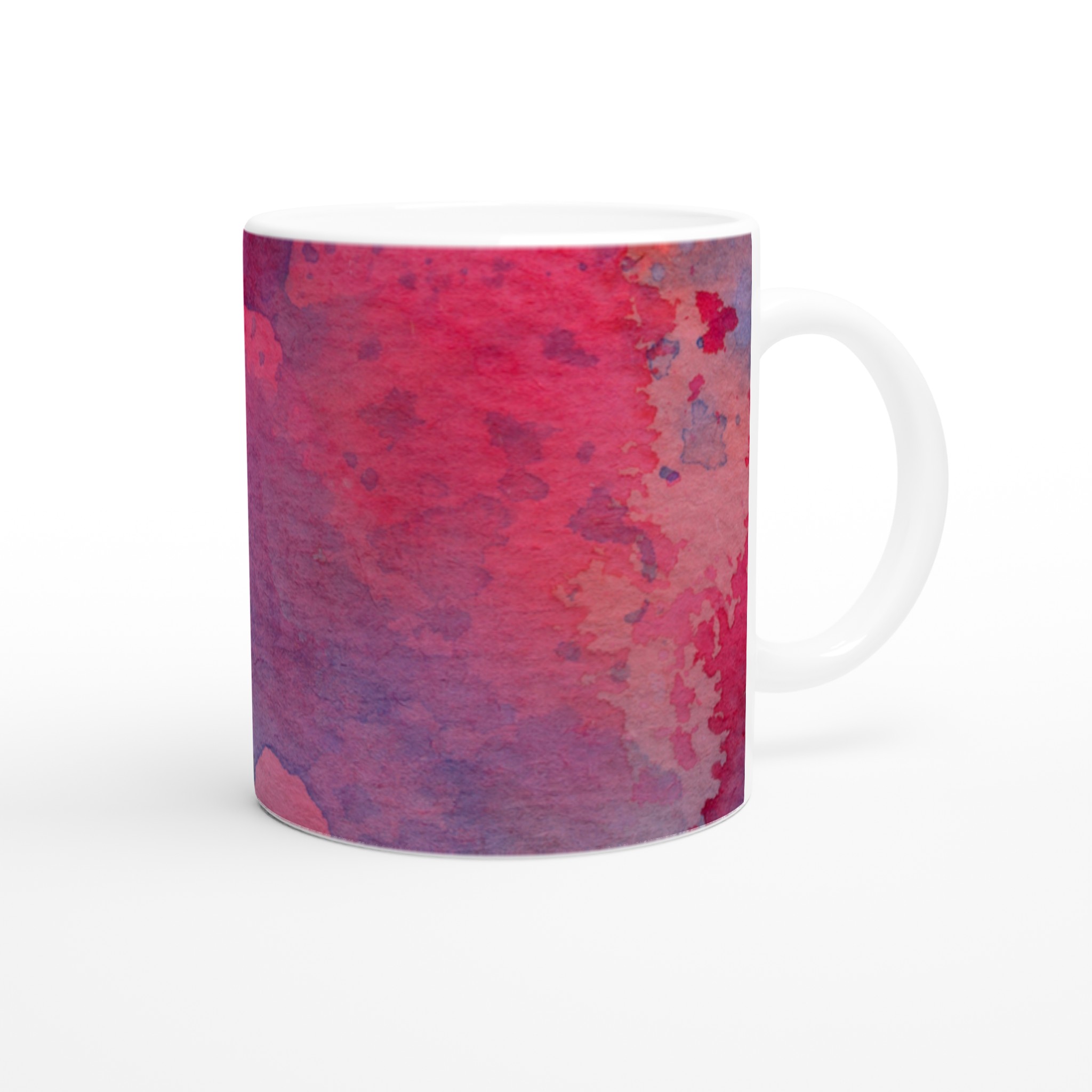 Vit 11oz keramisk mugg med konstnärlig vattenfärgsdesign i flera färgval 9 f26a37a8-d48a-4747-a9ab-8e5db695bee1