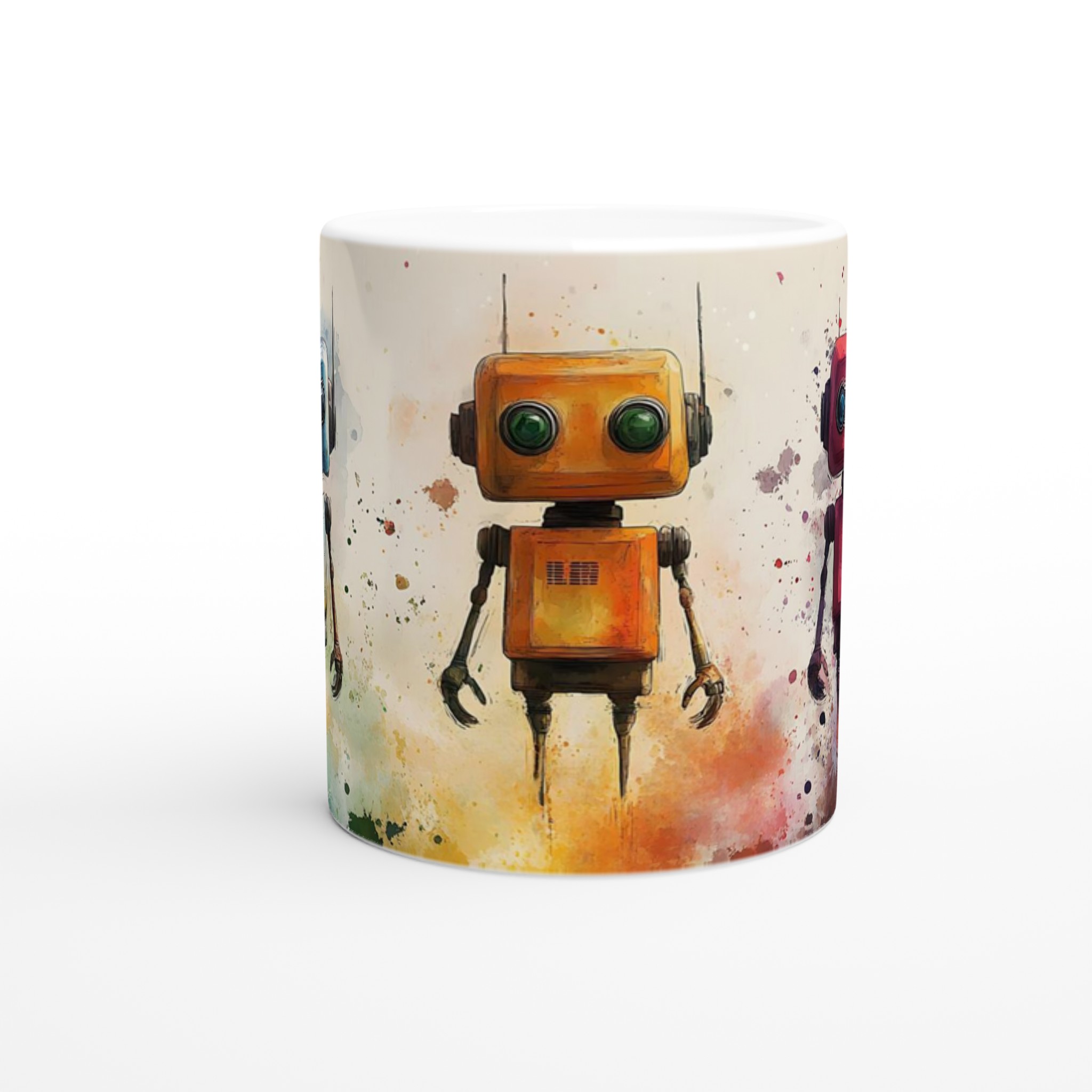Retro Robot Vattenfärg Keramikmugg – Din personliga mugg i sju färgglada varianter! 8 f271e519-897e-48d7-ac80-93765e056893