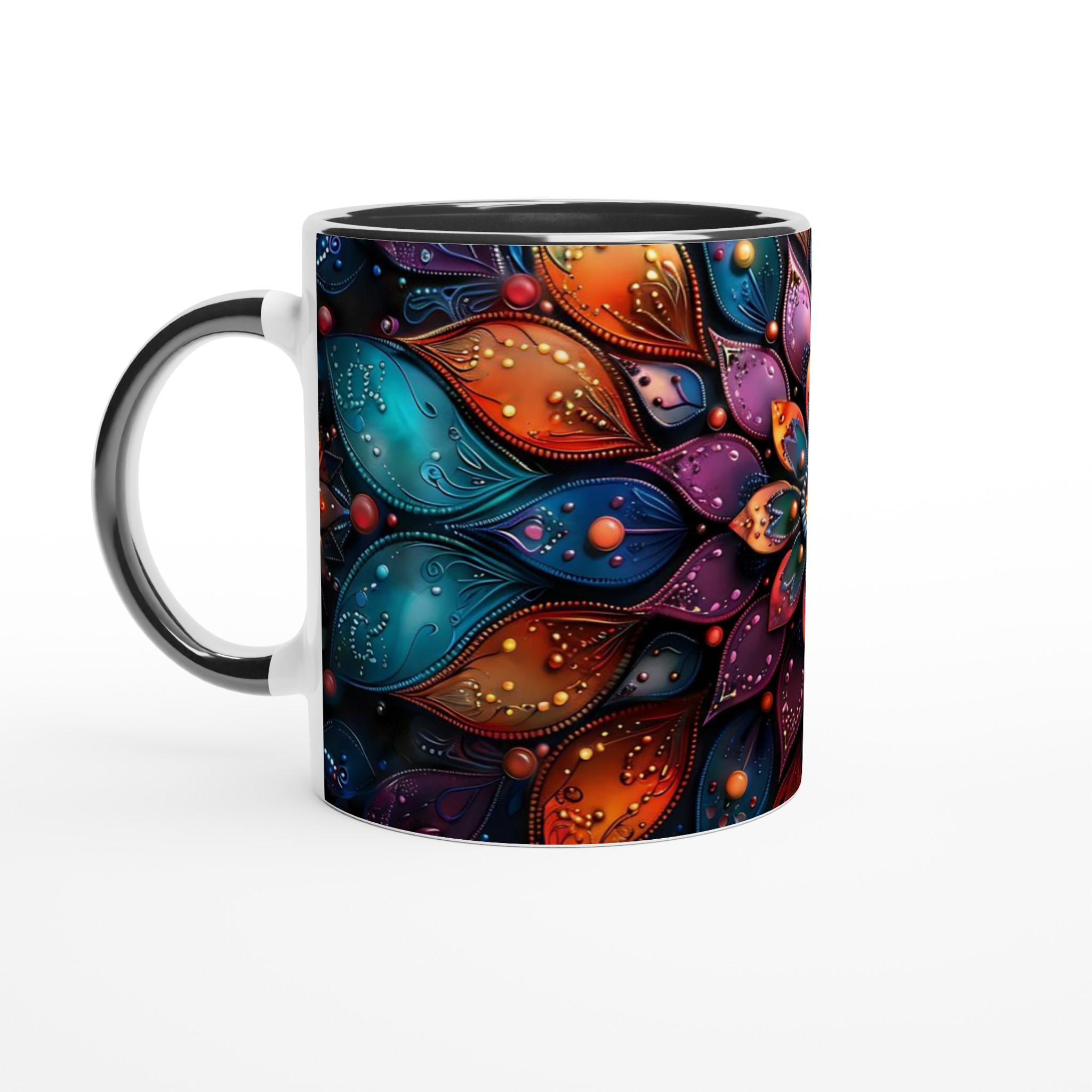 Färgsprakande Mandala Keramikmugg - 11oz konstnärlig dryckesupplevelse i flera nyanser 4 f27495bb-d600-4a06-b7f0-2812d35f2673