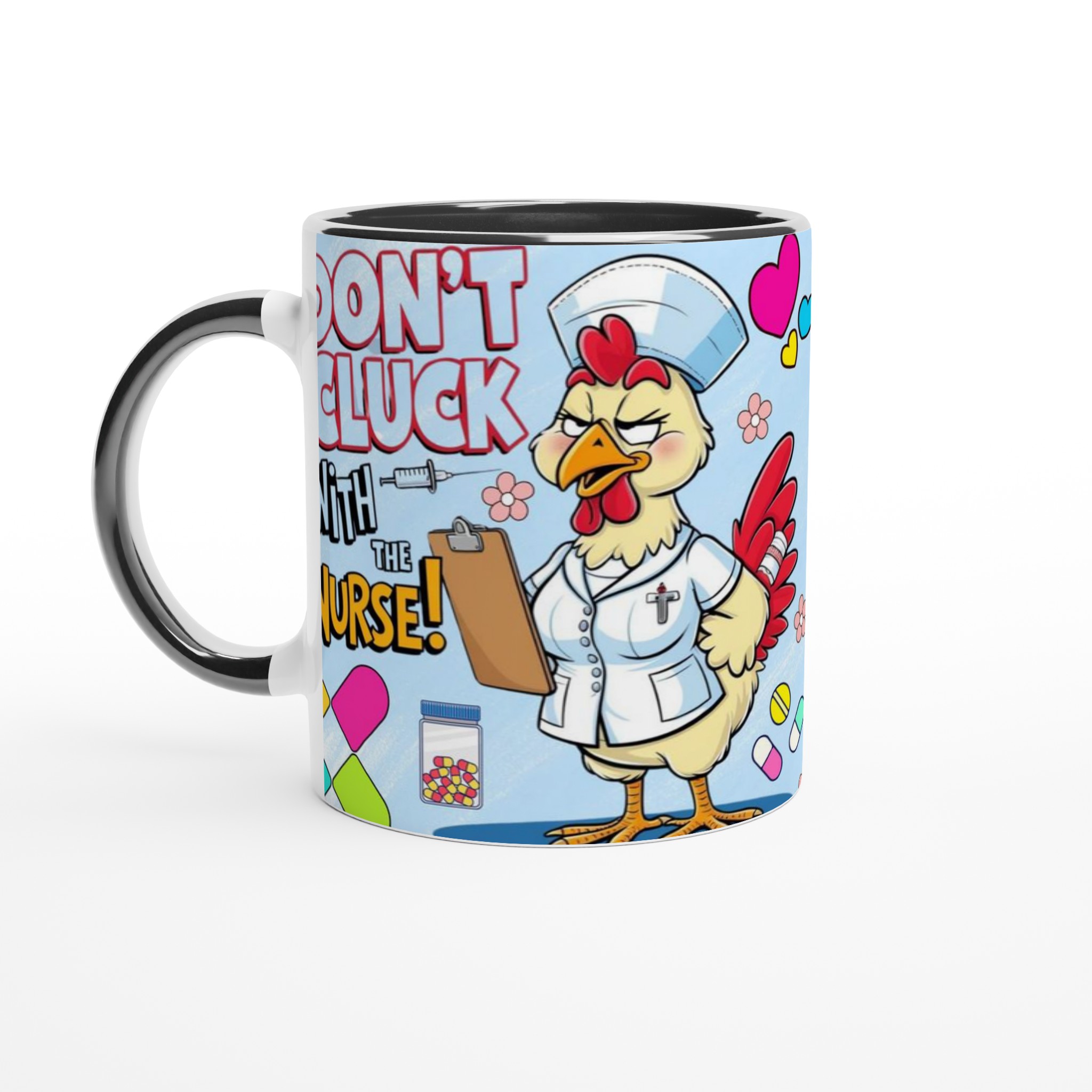 Vit 11oz keramisk mugg med lekfullt sjuksköterske-humor i sju färgstarka nyanser 4 f2e1e300-9210-43e5-acee-0bae451e1b09