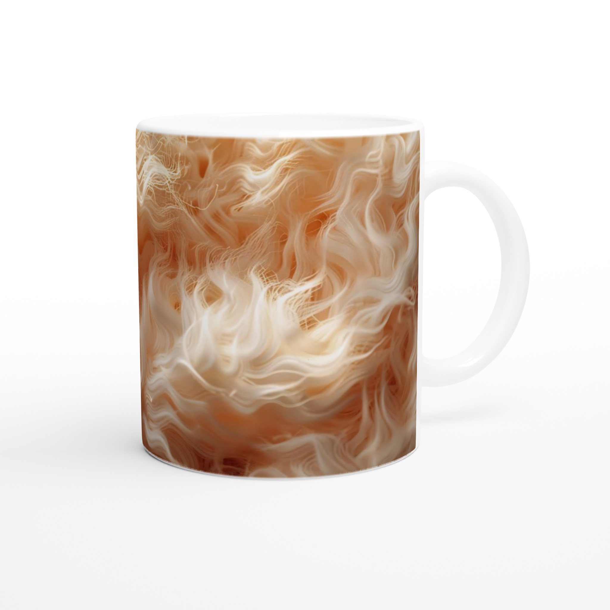 Abstrakt Krämvit Keramikmugg - 11oz, Välj din Favoritfärg 9 f2e1ef58-c0e3-4151-92b5-ec38c3819f6a