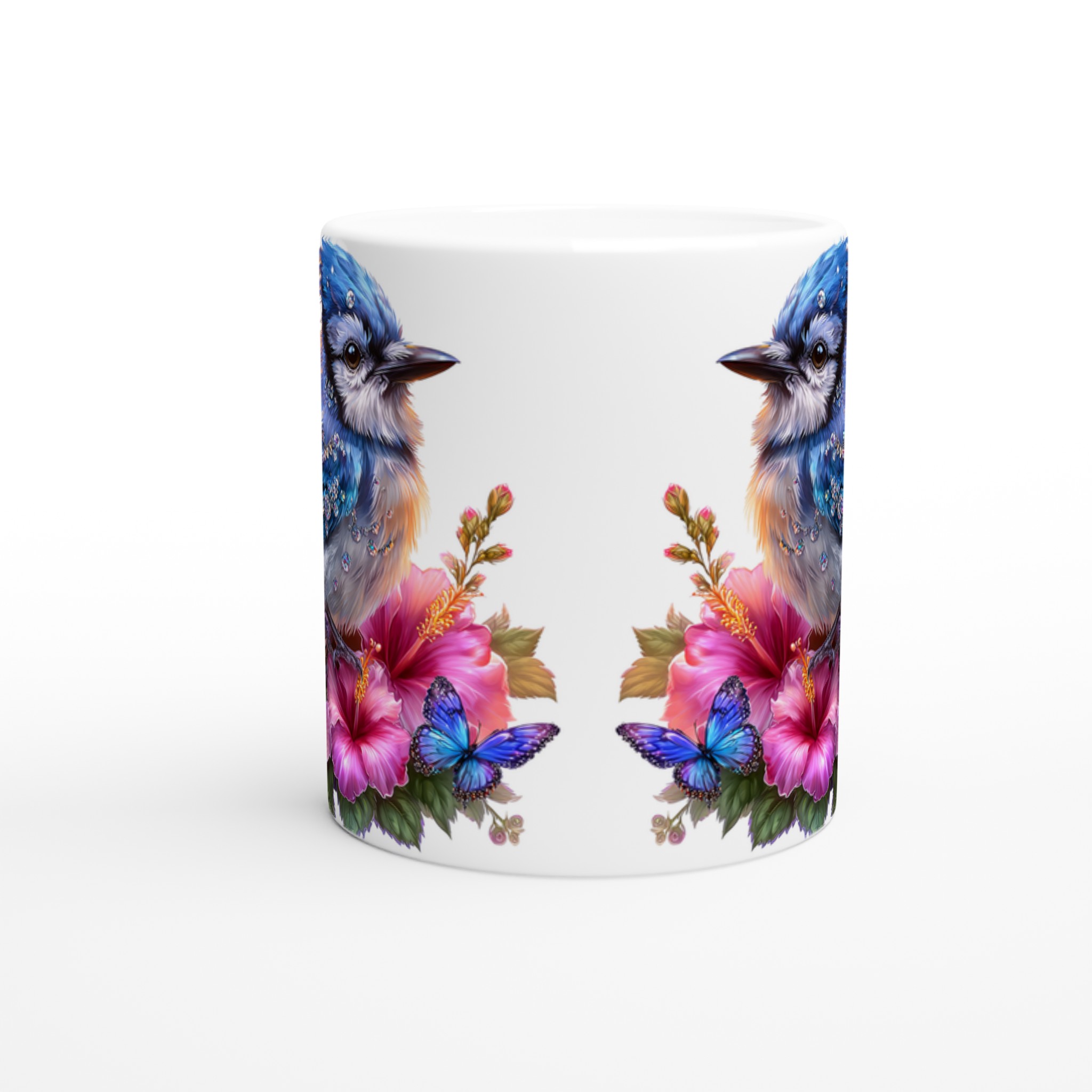 Glittrande Blåskrika & Hibiskus Keramikmugg – Välj bland 7 Livfulla Färger! 8 f3178562-baab-44a2-bb8d-cc4b864a3cb5