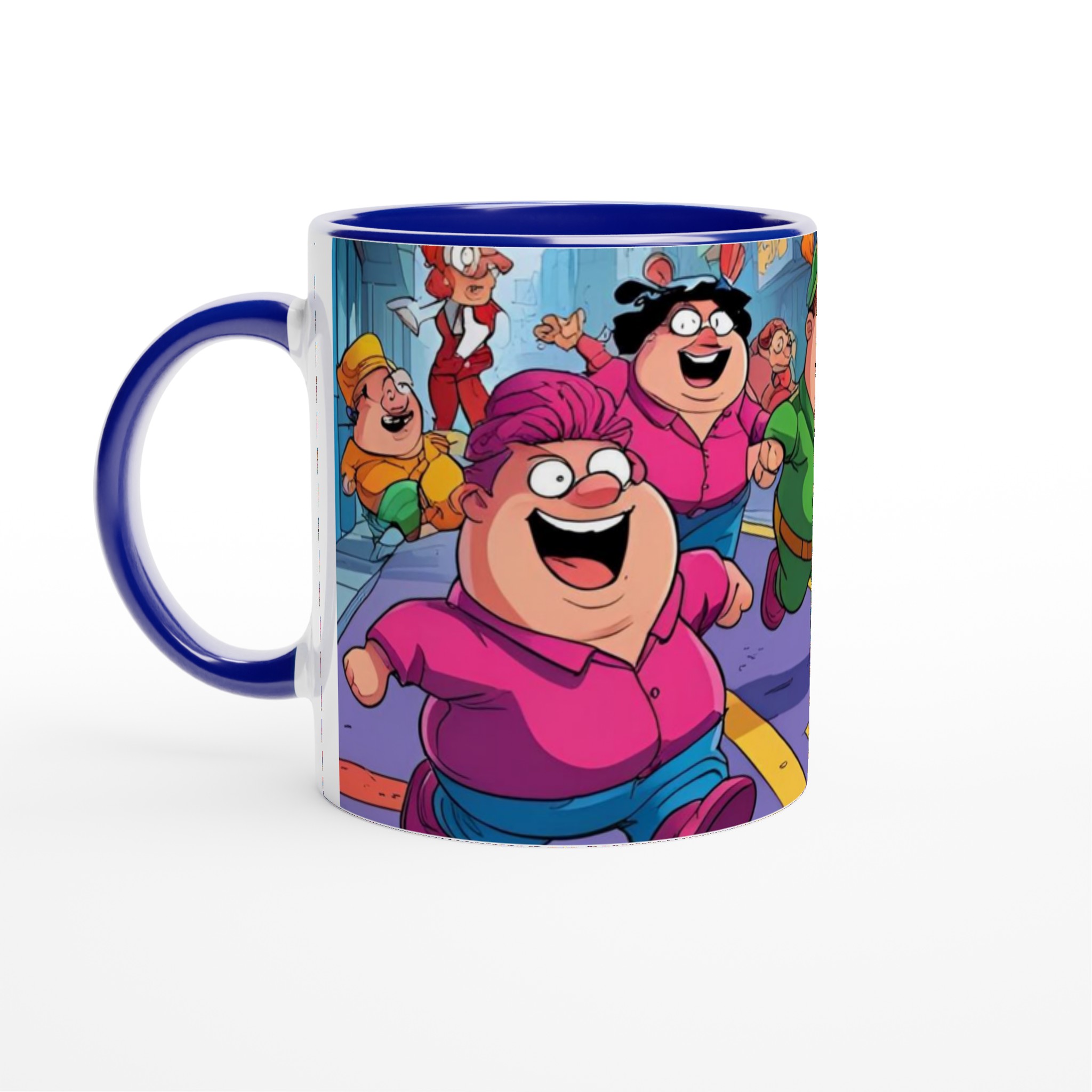 Vit 11oz keramisk mugg med glatt och färgstarkt designmotiv i flera livfulla kulörer 2 f318e10c-f049-44e7-ad33-737f148c2347