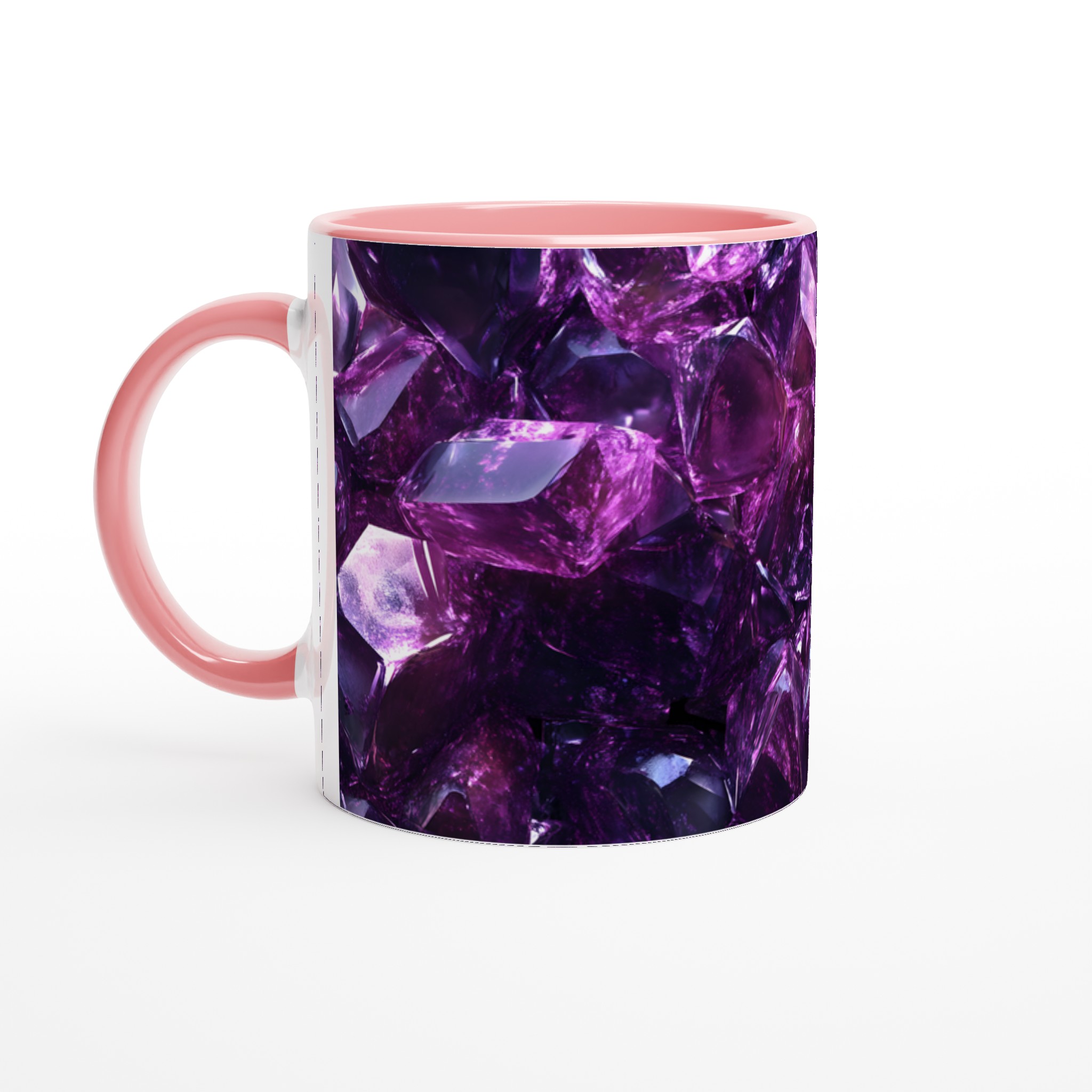 Amethyst Sparkle 11oz Keramisk Mugg – Geometrisk Kristall Design i Glänsande Lila Nyanser 6 f36e90a7-03d7-47c9-b71b-238248546ae8